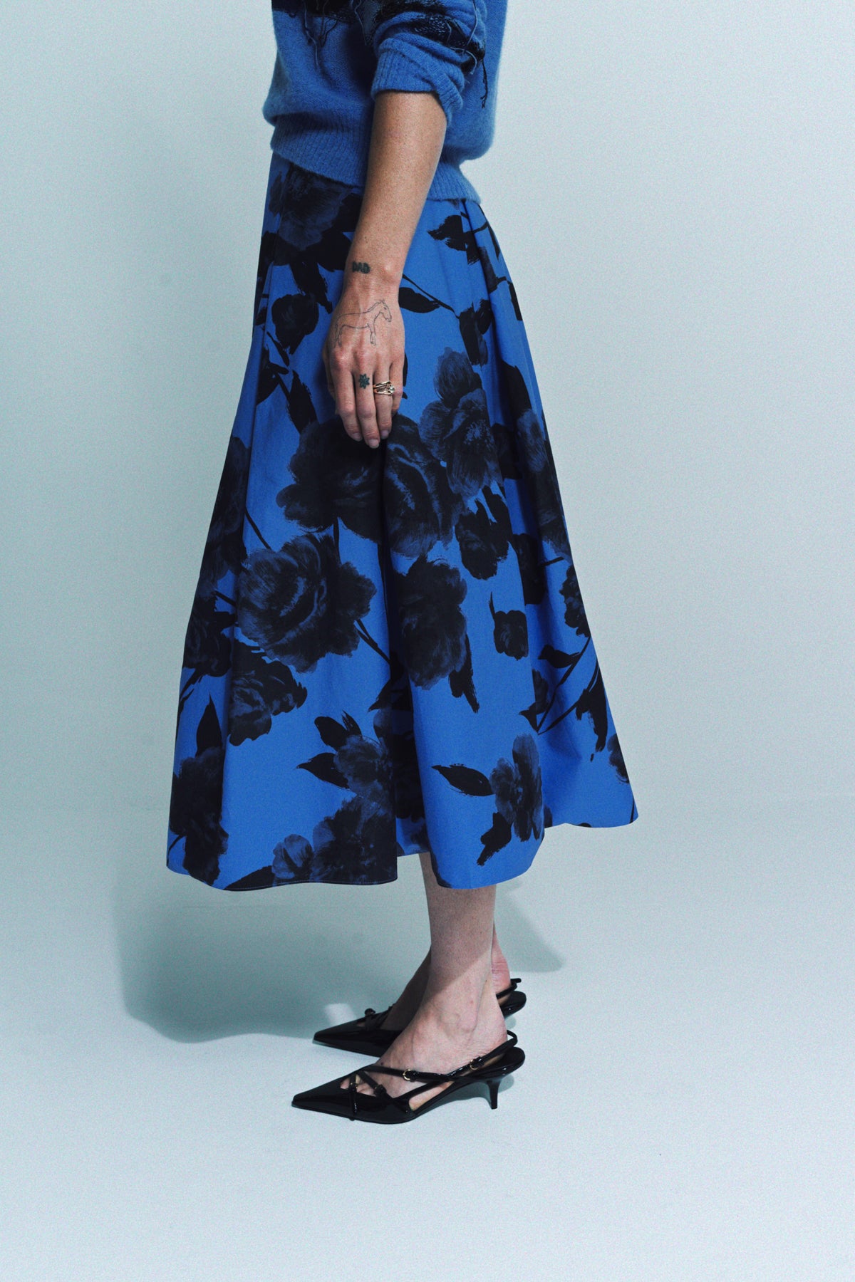 ERDEM | VOLUME HEM PLEAT DETAIL SKIRT - MAXFIELD LA