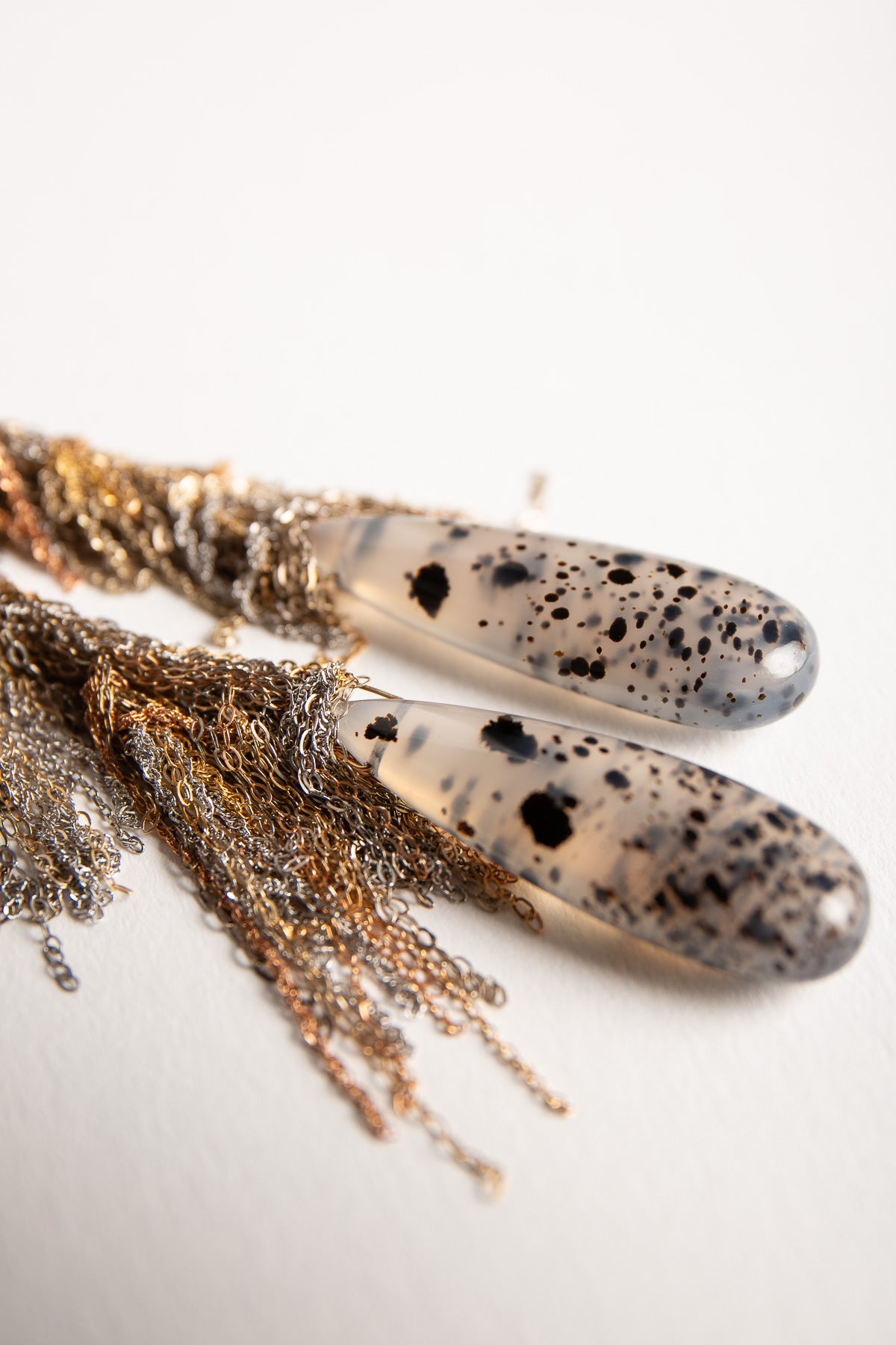 MARTIN BERNSTEIN | GOLD DIAMOND AGATE EARRINGS - MAXFIELD LA