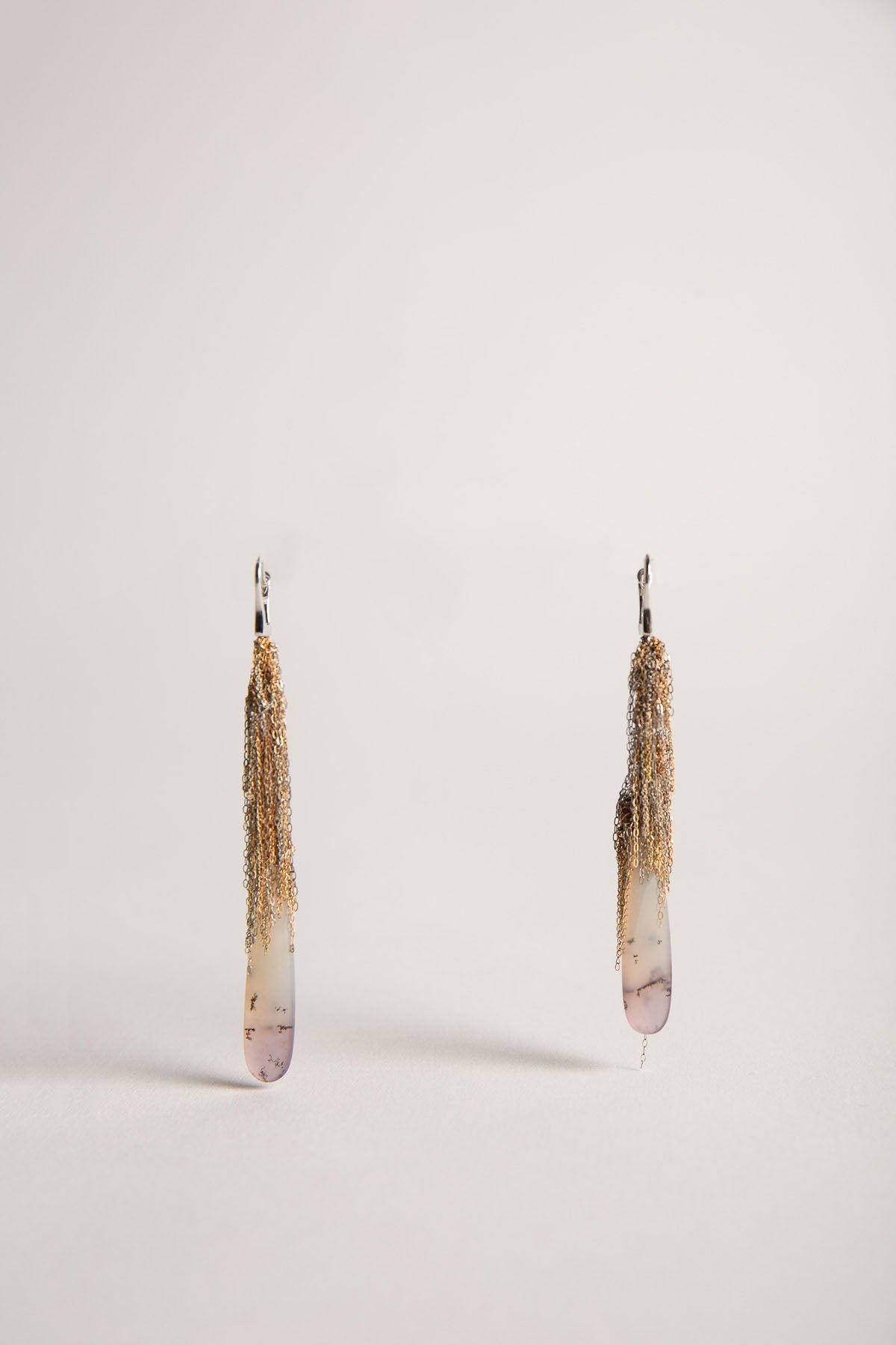 MARTIN BERNSTEIN | GOLD DIAMOND AGATE EARRINGS