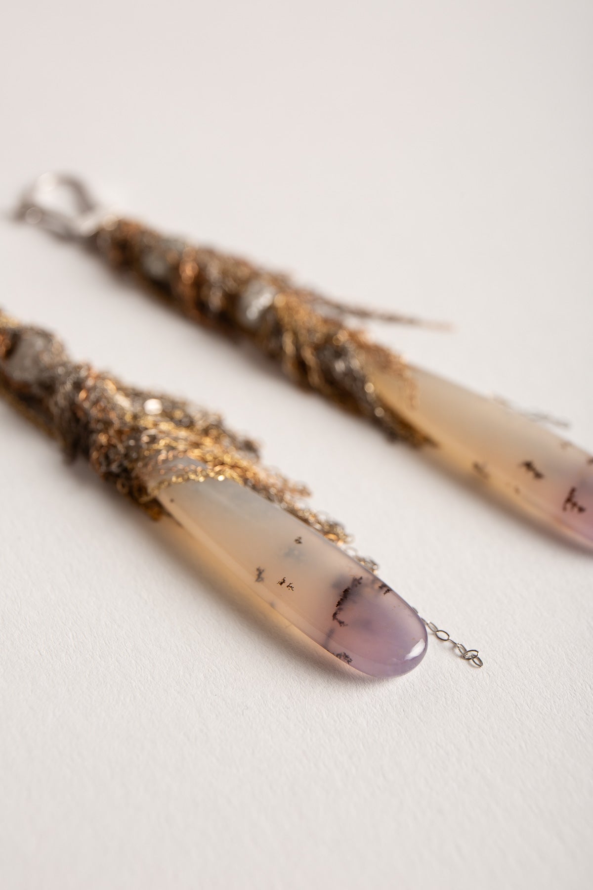 MARTIN BERNSTEIN | GOLD DIAMOND AGATE EARRINGS - MAXFIELD LA
