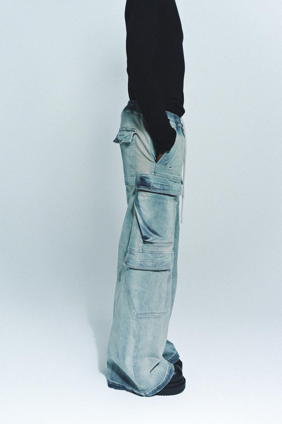 RICK OWENS DRKSHDW | DOUBLE CARGO JUMBO BELA JEANS - MAXFIELD LA