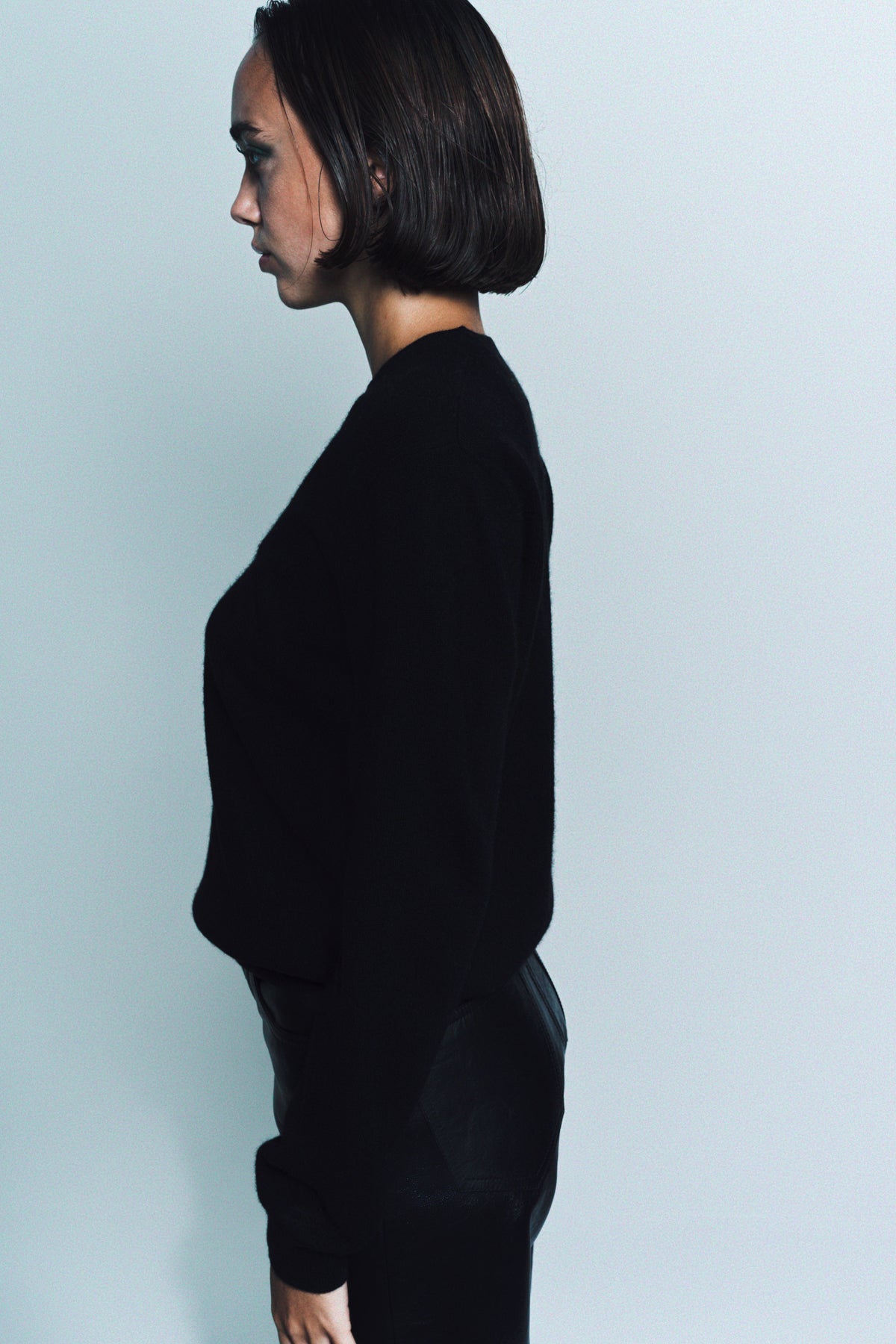 FRENCKENBERGER | MINI R-NECK SWEATER - MAXFIELD LA