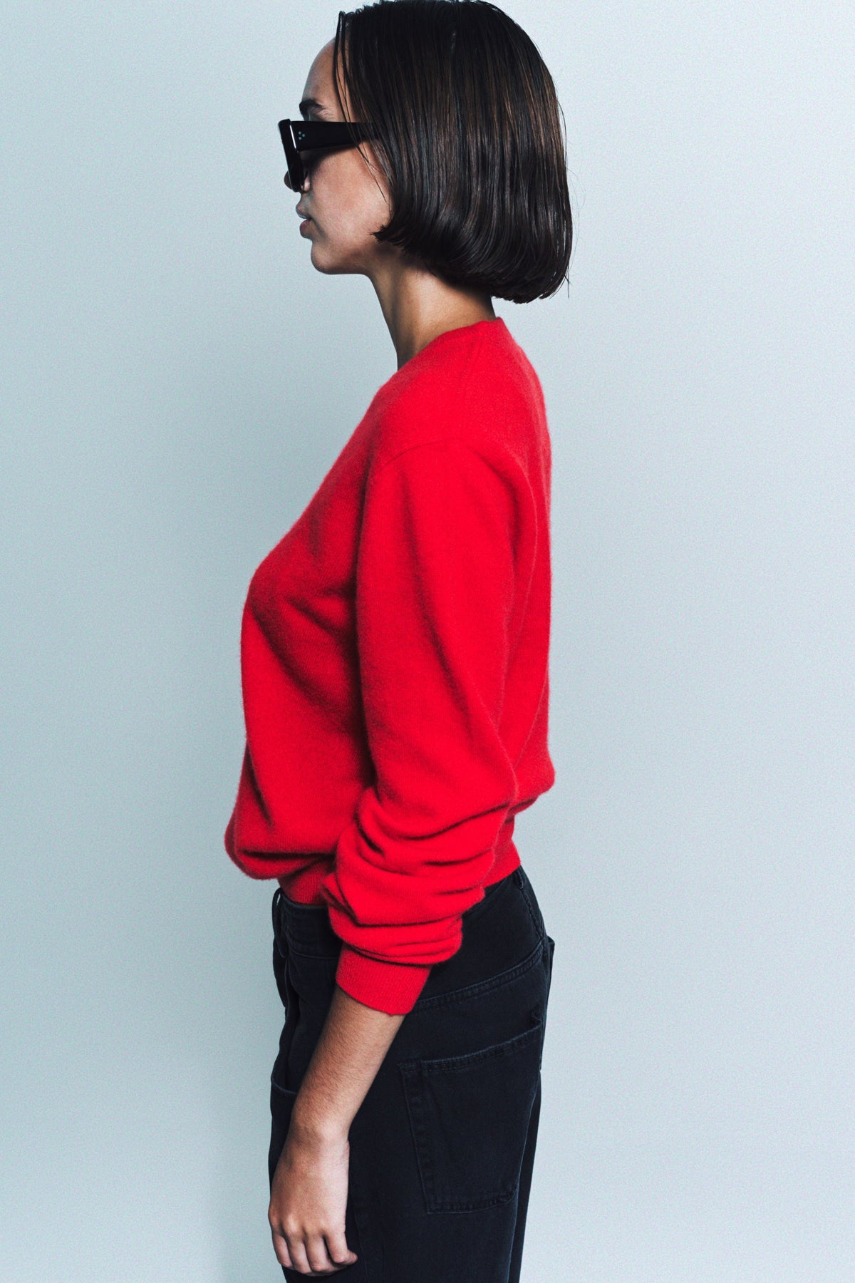 FRENCKENBERGER | MINI R-NECK SWEATER - MAXFIELD LA