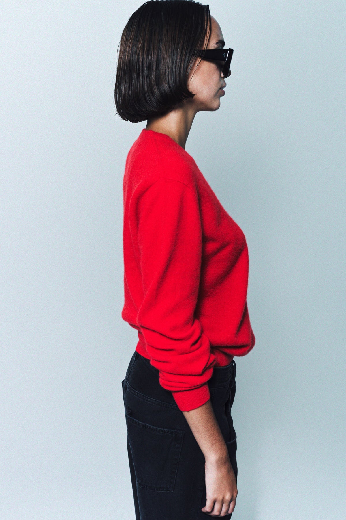 FRENCKENBERGER | MINI R-NECK SWEATER - MAXFIELD LA