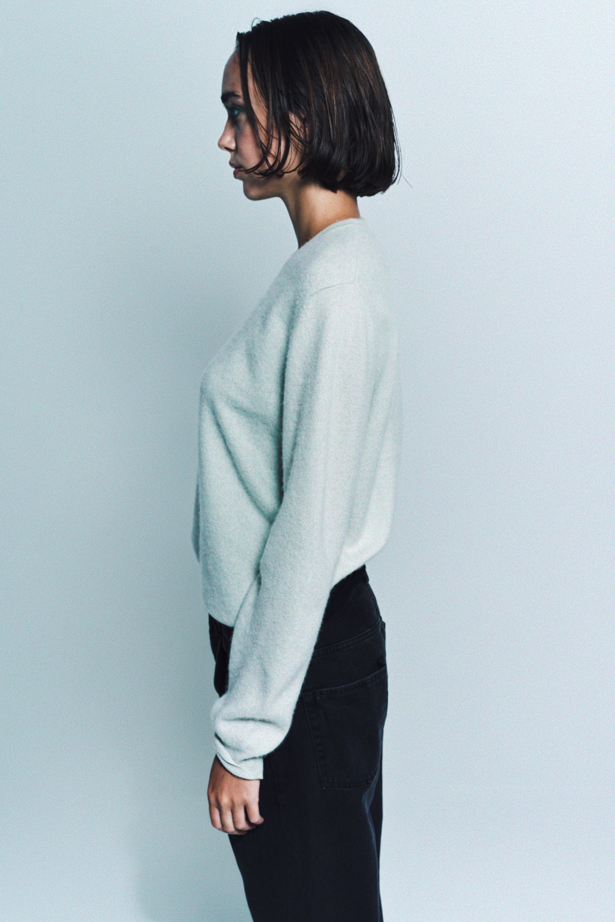 FRENCKENBERGER | MINI R-NECK SWEATER - MAXFIELD LA