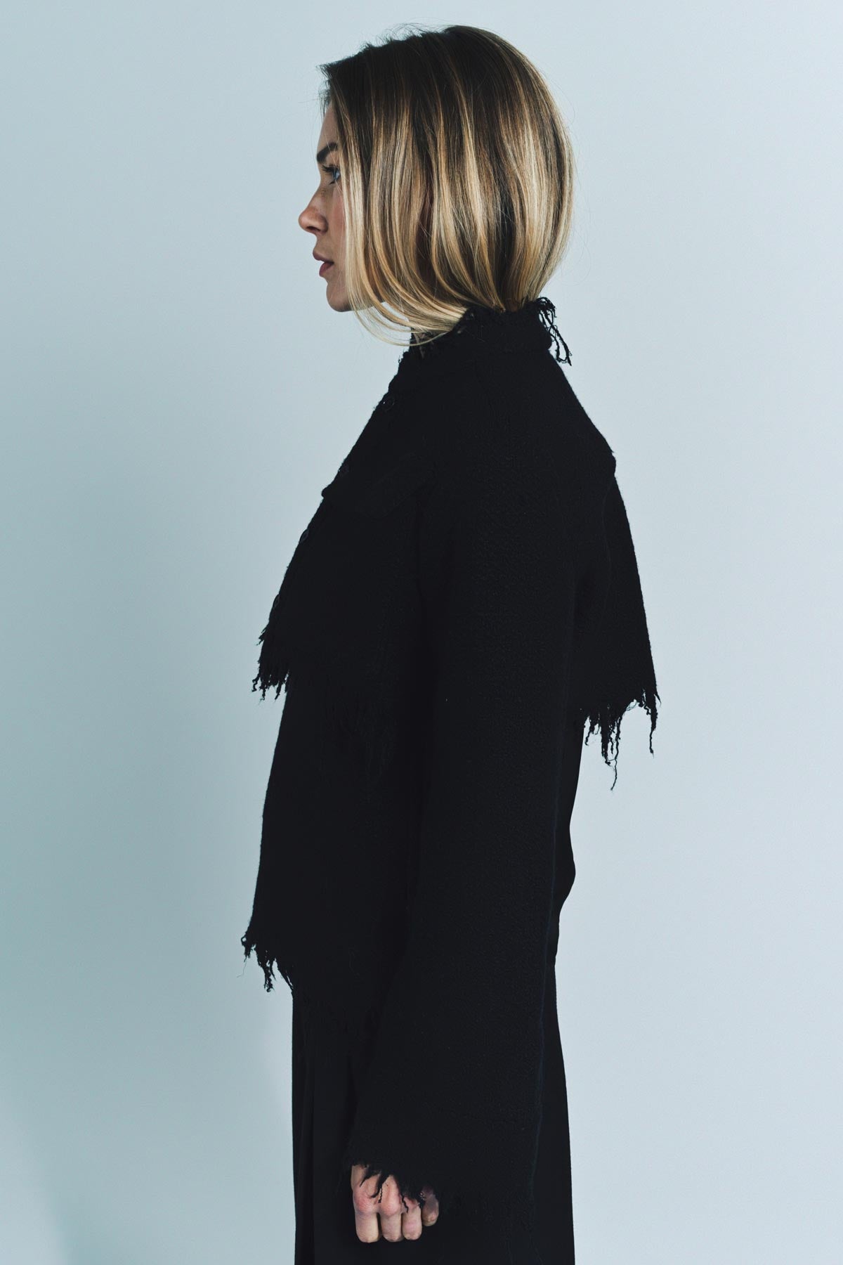 JIL SANDER | CROPPED FRAYED JACKET - MAXFIELD LA