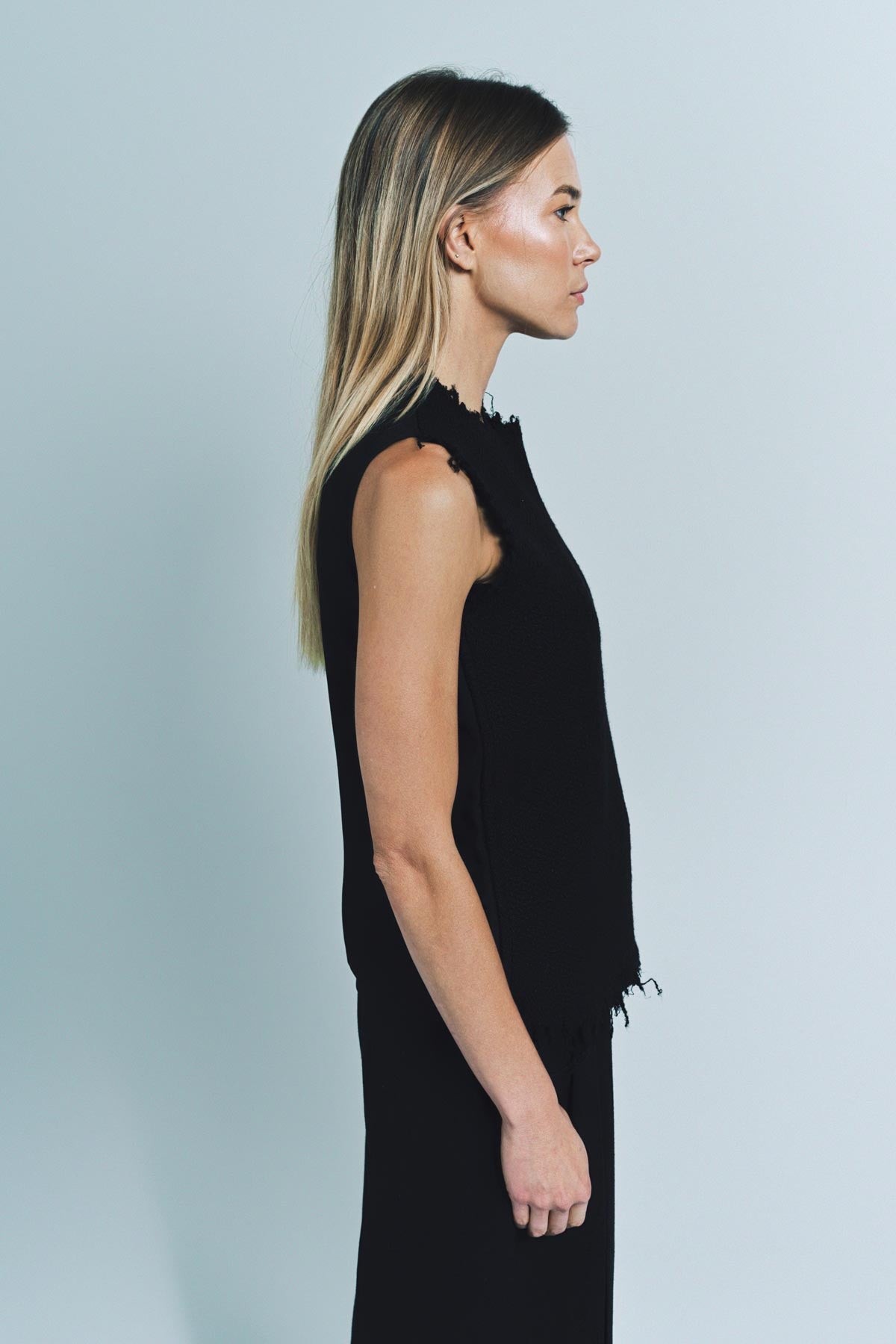 JIL SANDER | FRAYED SWEATER VEST - MAXFIELD LA