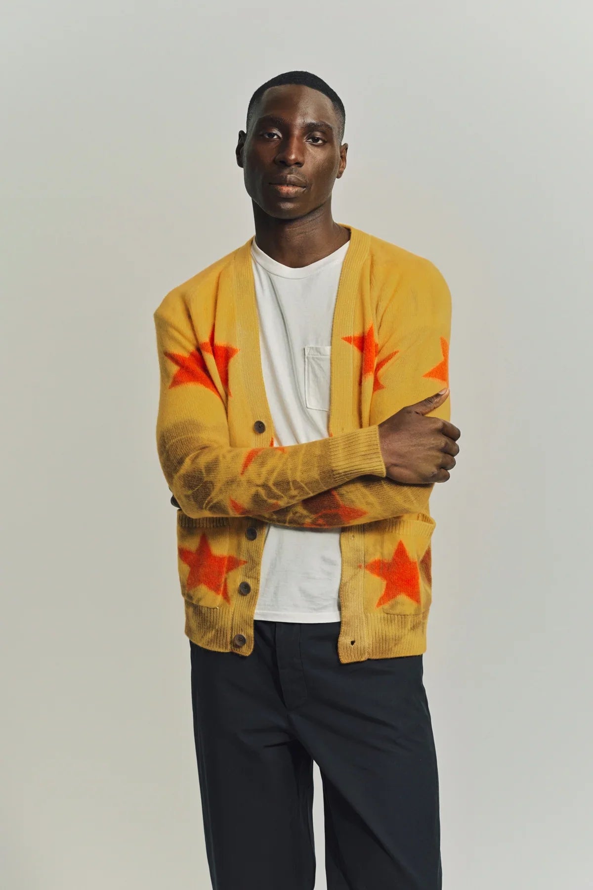 THE ELDER STATESMAN | STAR SPRAYED CARDIGAN