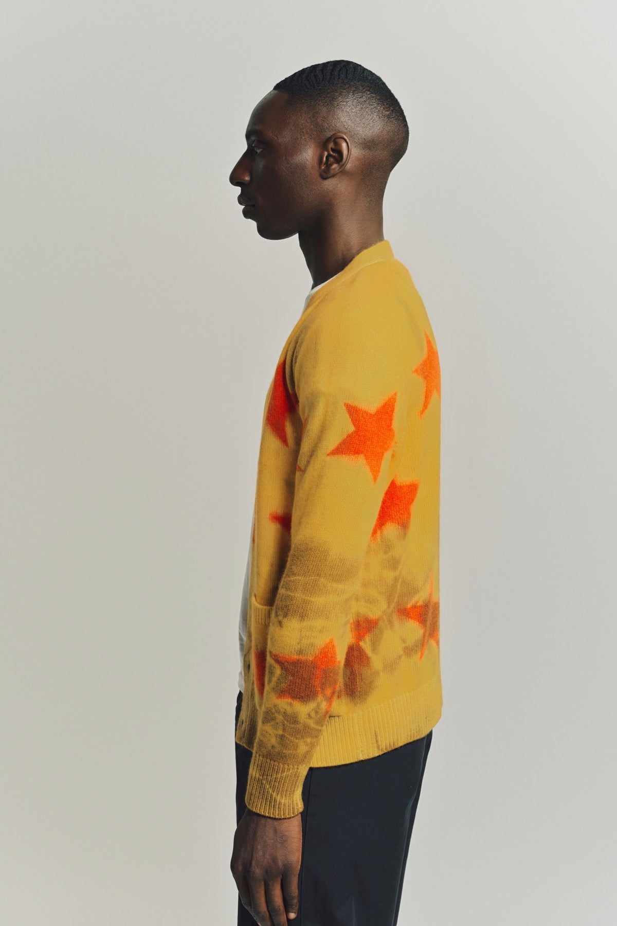 THE ELDER STATESMAN | STAR SPRAYED CARDIGAN