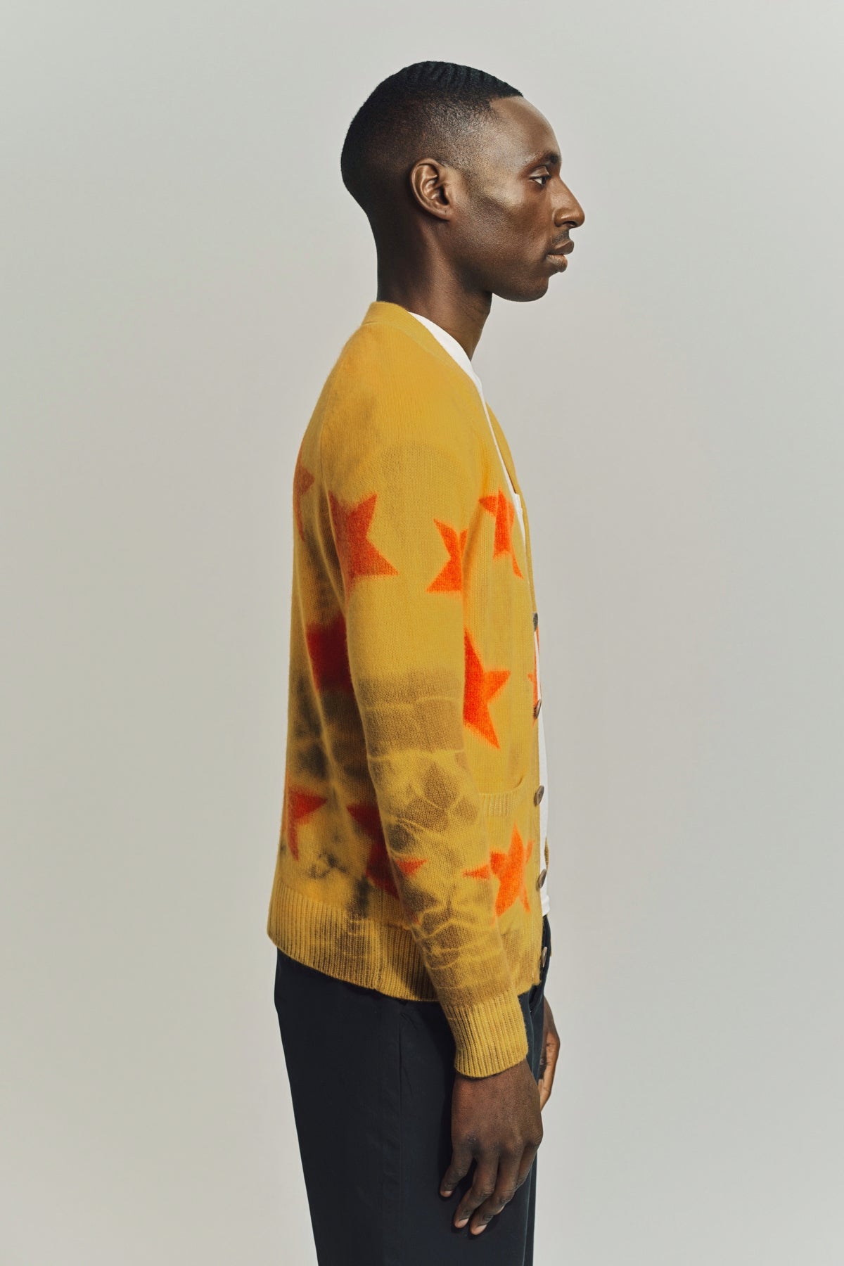 THE ELDER STATESMAN | STAR SPRAYED CARDIGAN