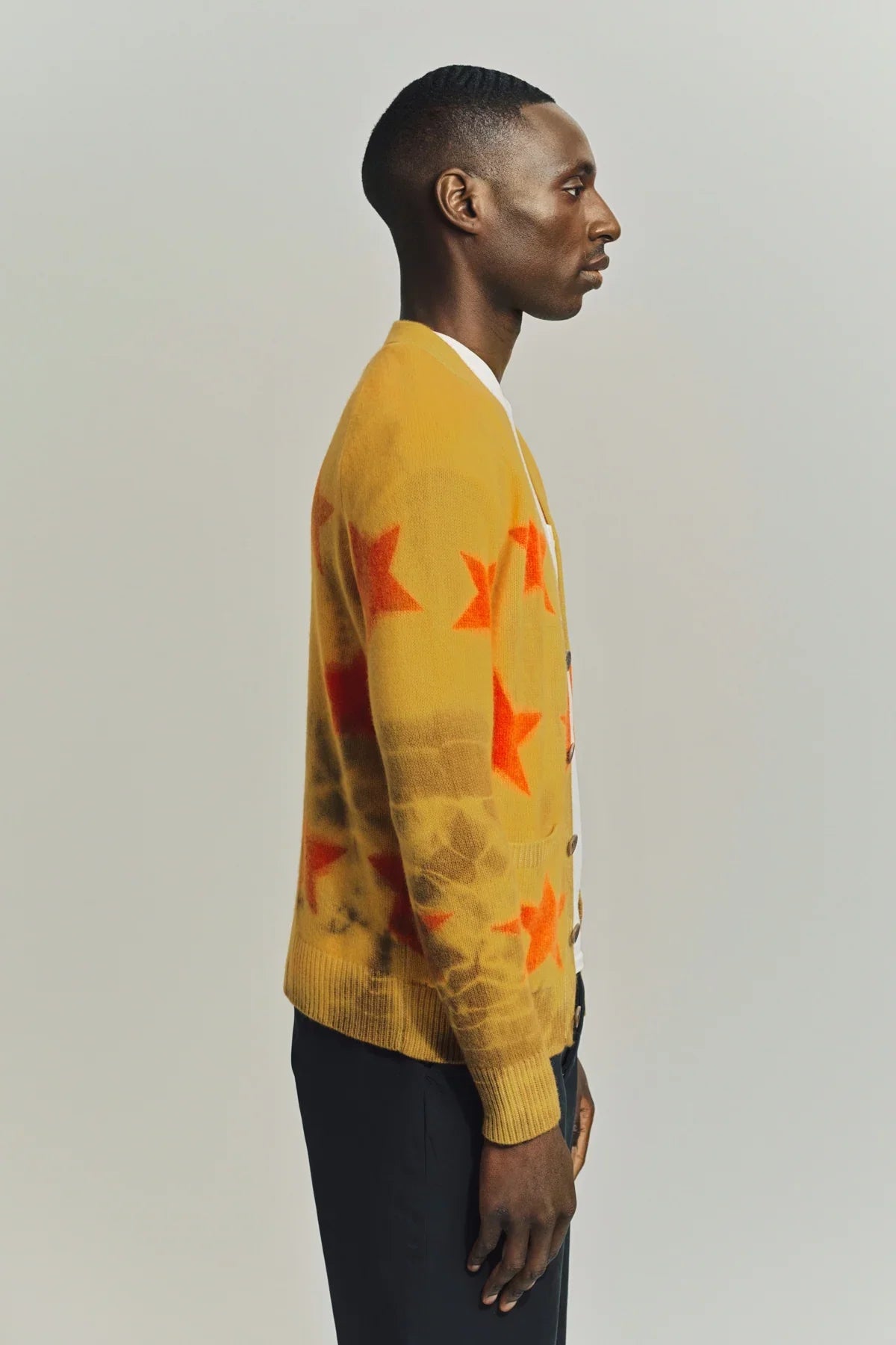 THE ELDER STATESMAN | STAR SPRAYED CARDIGAN