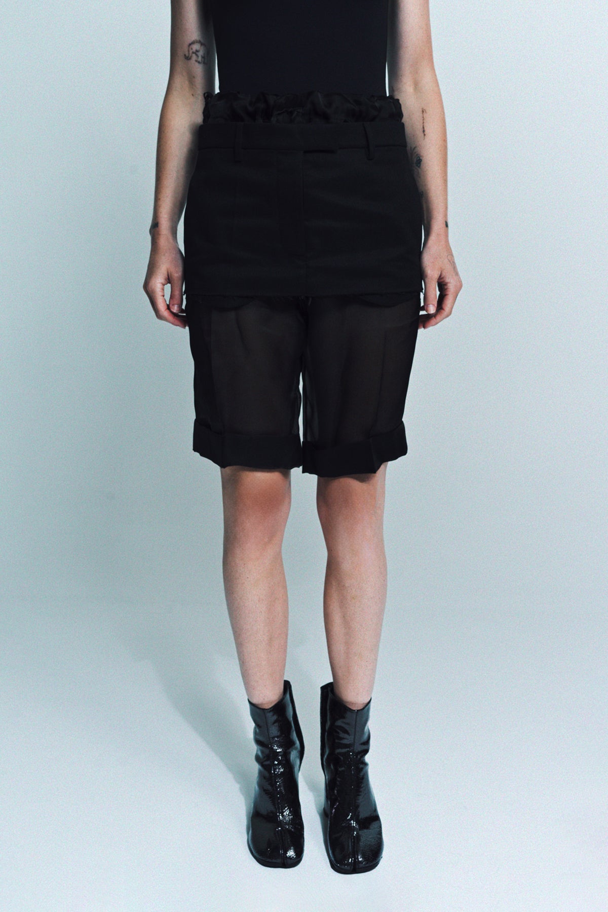 MAISON MARGIELA | LAYERED SKIRT SHORTS - MAXFIELD LA
