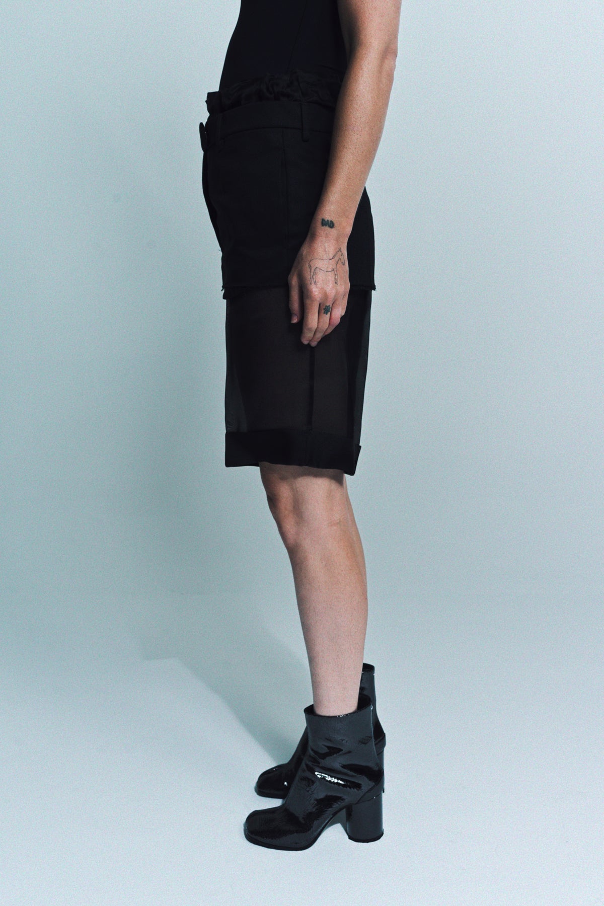 MAISON MARGIELA | LAYERED SKIRT SHORTS - MAXFIELD LA
