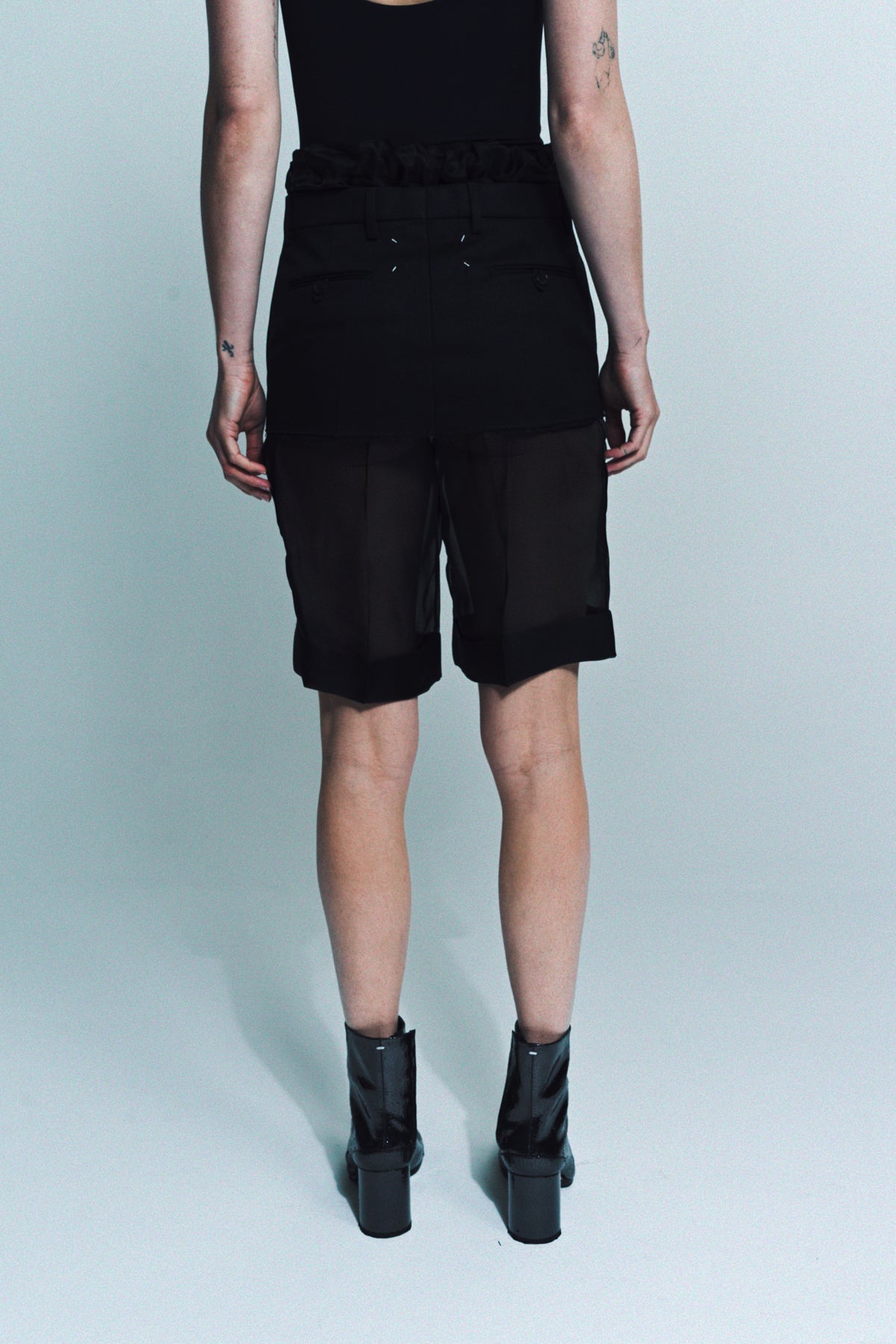 MAISON MARGIELA | LAYERED SKIRT SHORTS - MAXFIELD LA