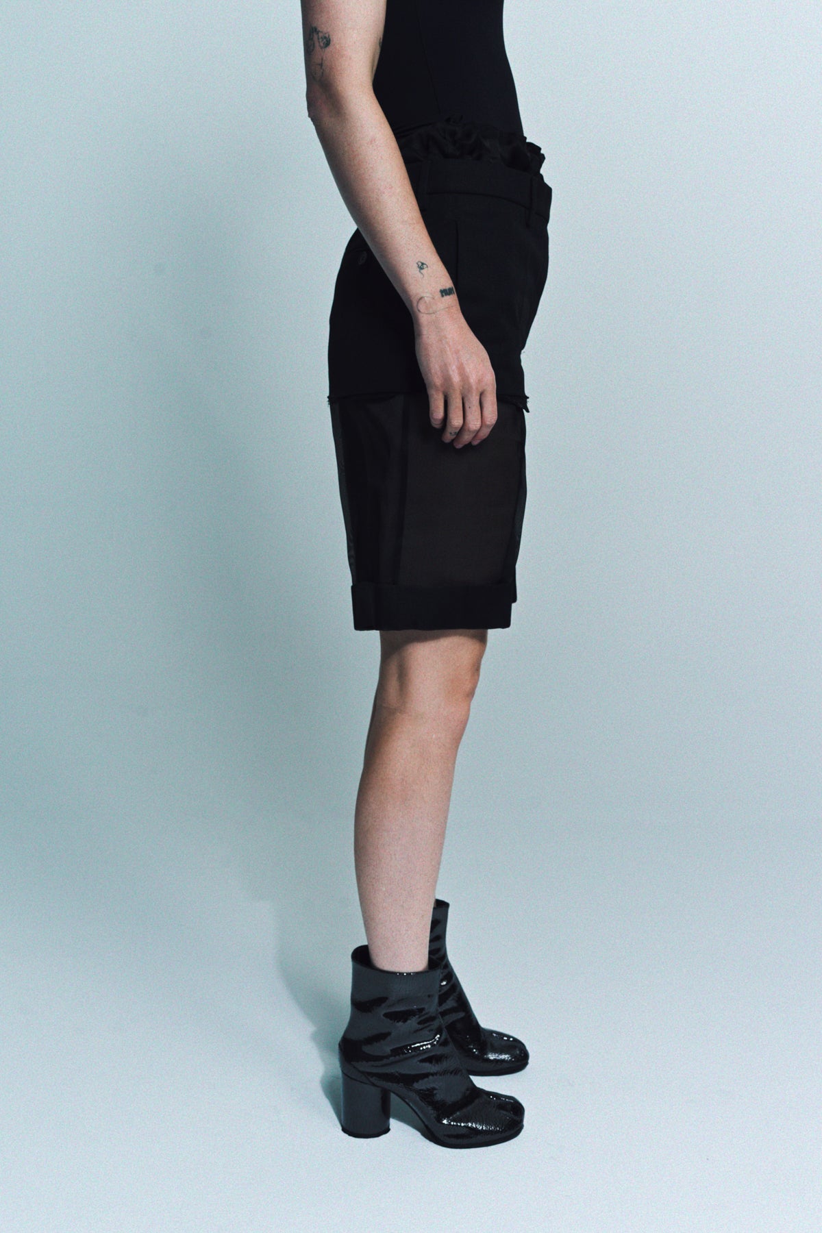 MAISON MARGIELA | LAYERED SKIRT SHORTS - MAXFIELD LA