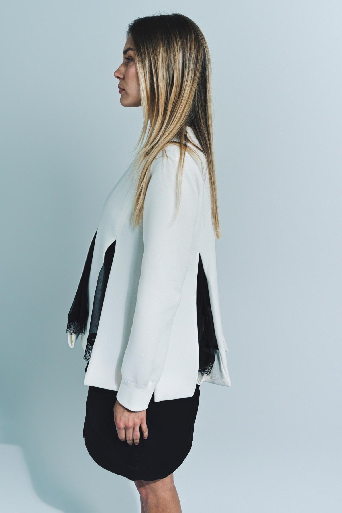 SACAI | CHIFFON MIX SPONGE PULLOVER - MAXFIELD LA