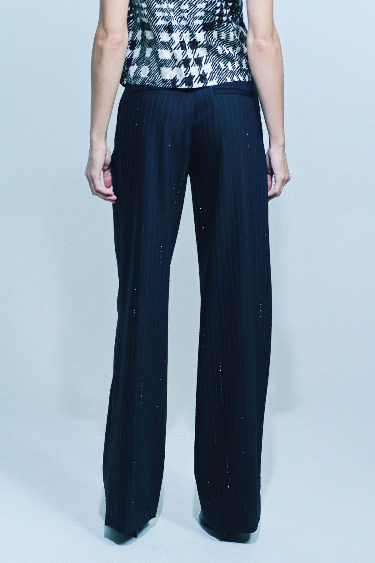 LIBERTINE | ‘CRYSTAL PINSTRIPE’ BAGGY TROUSERS