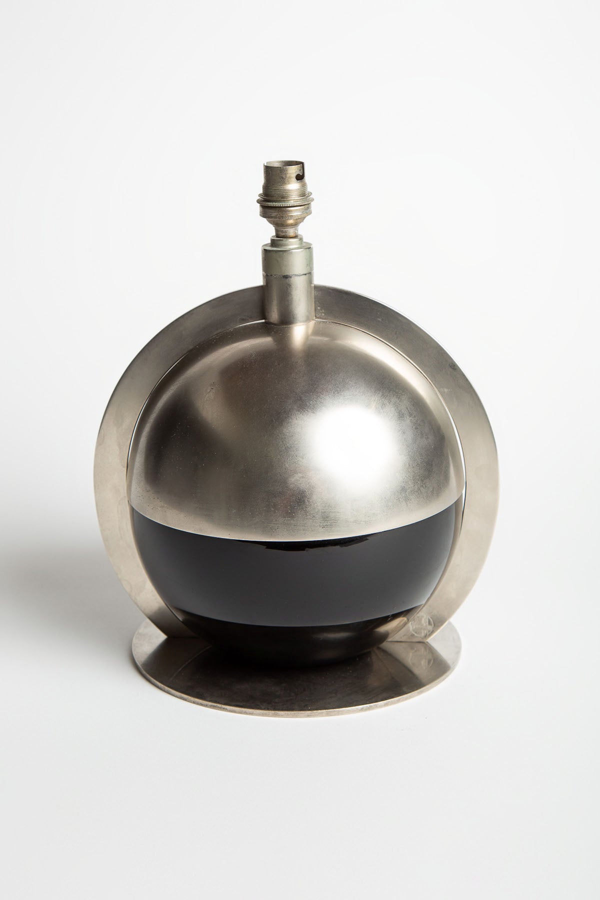 JEAN BORIS-LACROIX | 1930's BLACK OPALINE TABLE LAMP