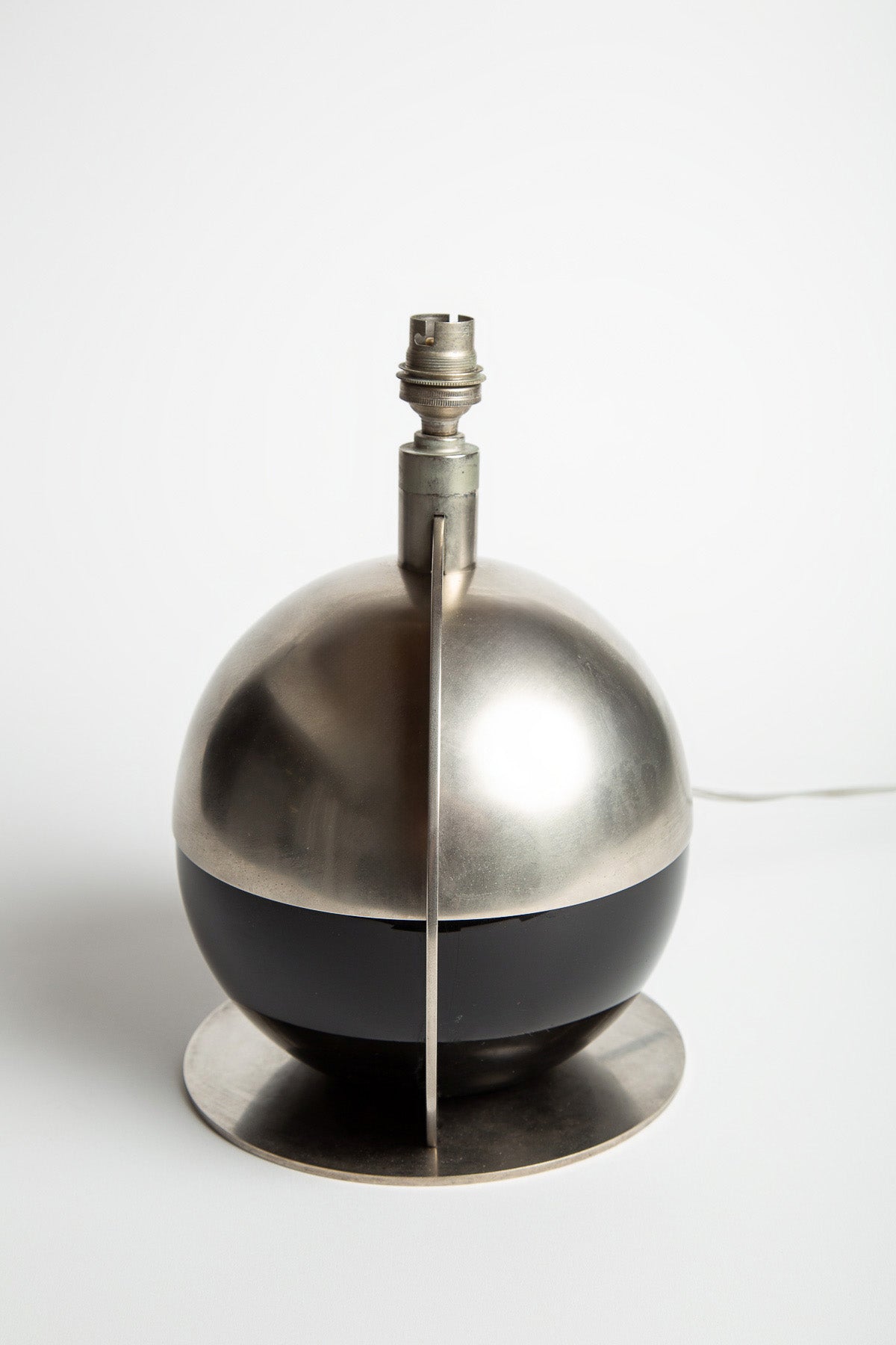JEAN BORIS-LACROIX | 1930's BLACK OPALINE TABLE LAMP