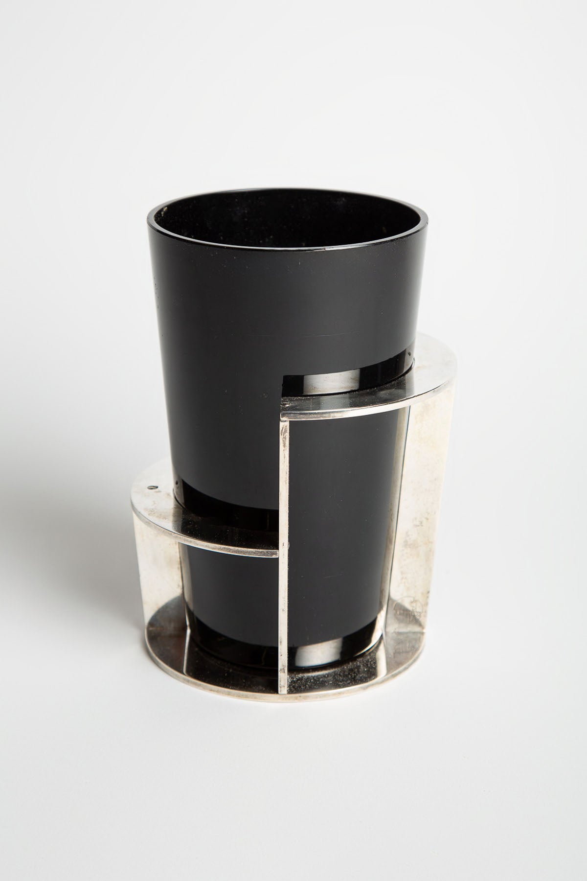 JEAN BORIS-LACROIX | 1930's BLACK OPALINE VASE