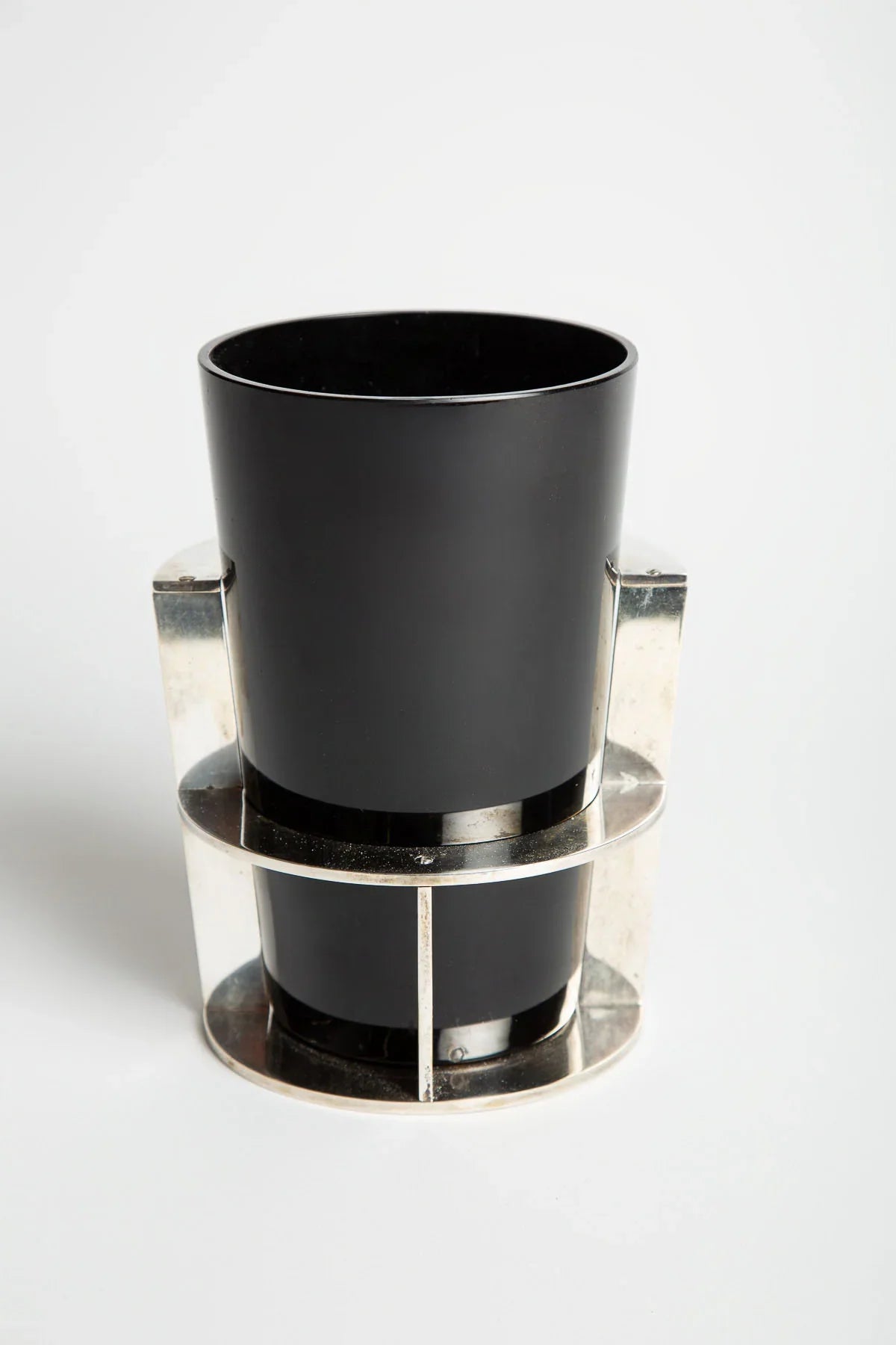 JEAN BORIS-LACROIX | 1930's BLACK OPALINE VASE