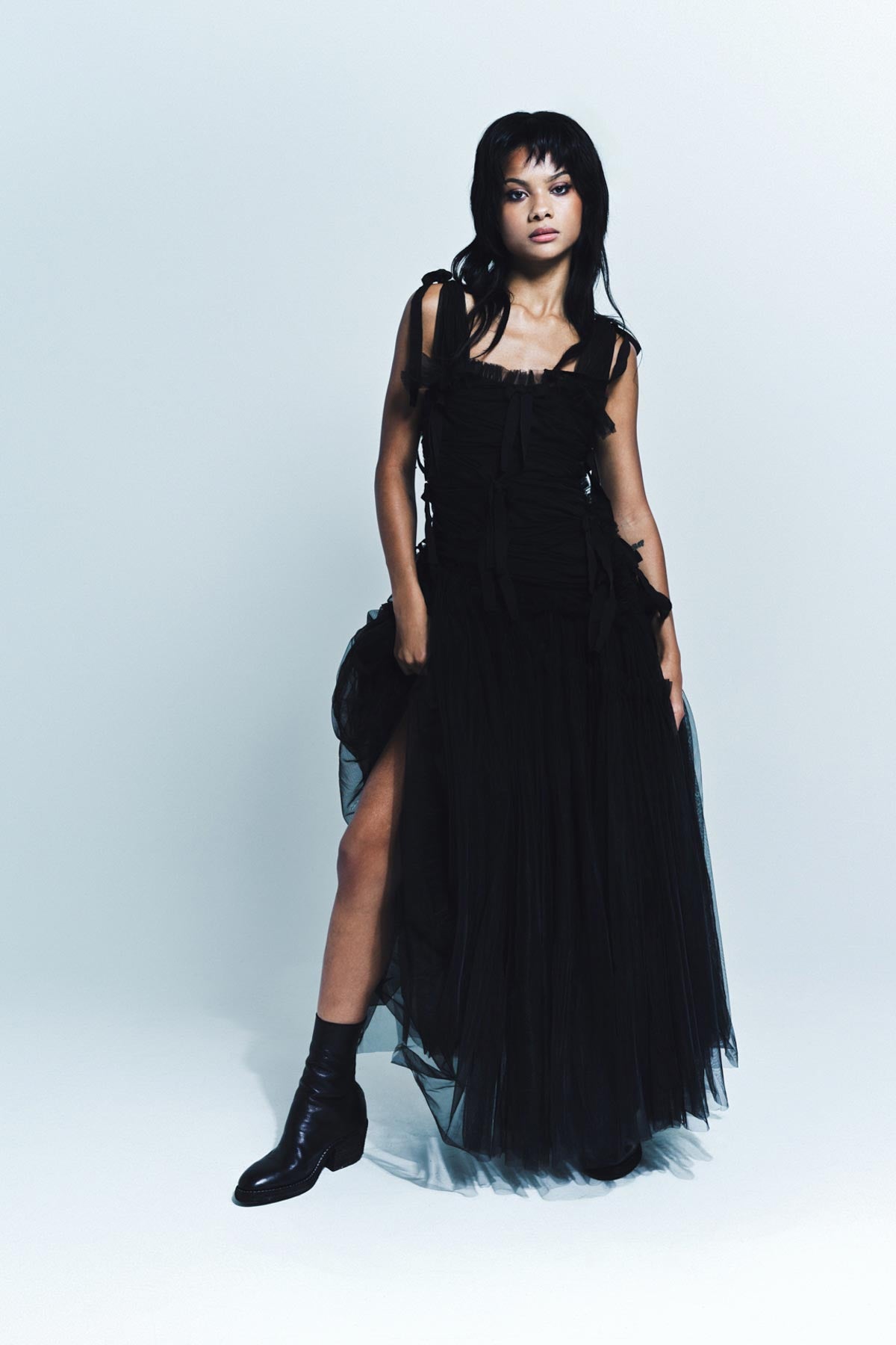 CAROLINE HU | TULLE BOWKNOT DRESS - MAXFIELD LA