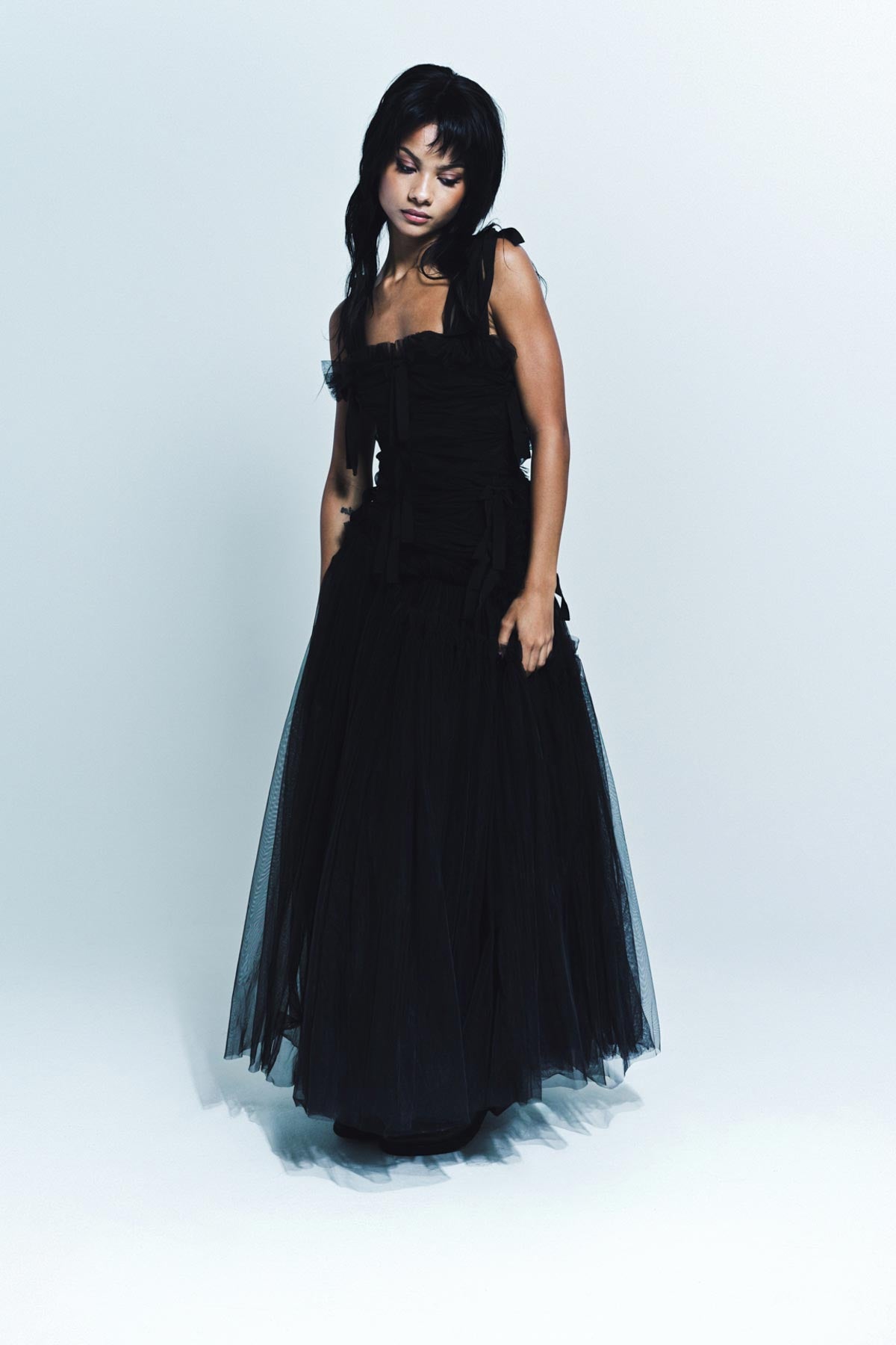 CAROLINE HU | TULLE BOWKNOT DRESS - MAXFIELD LA