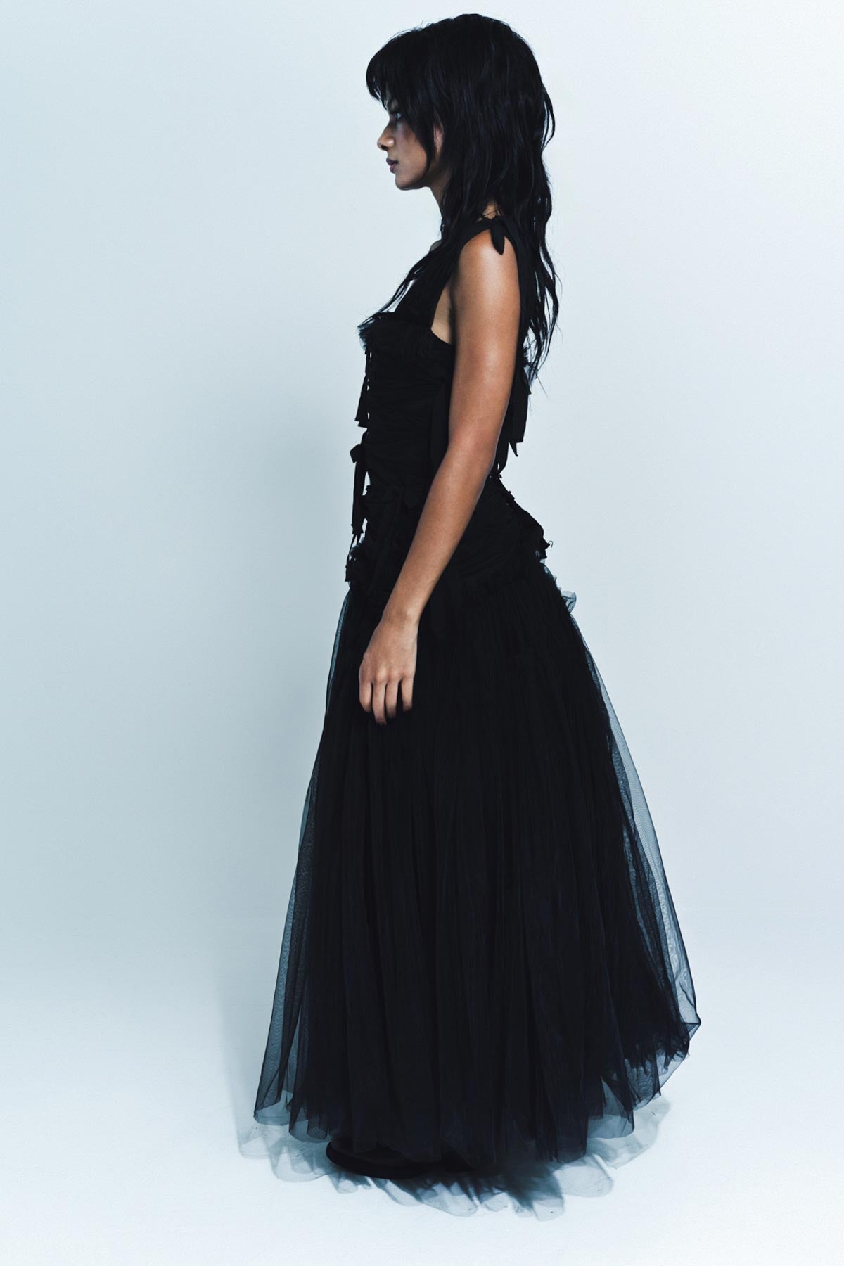 CAROLINE HU | TULLE BOWKNOT DRESS - MAXFIELD LA