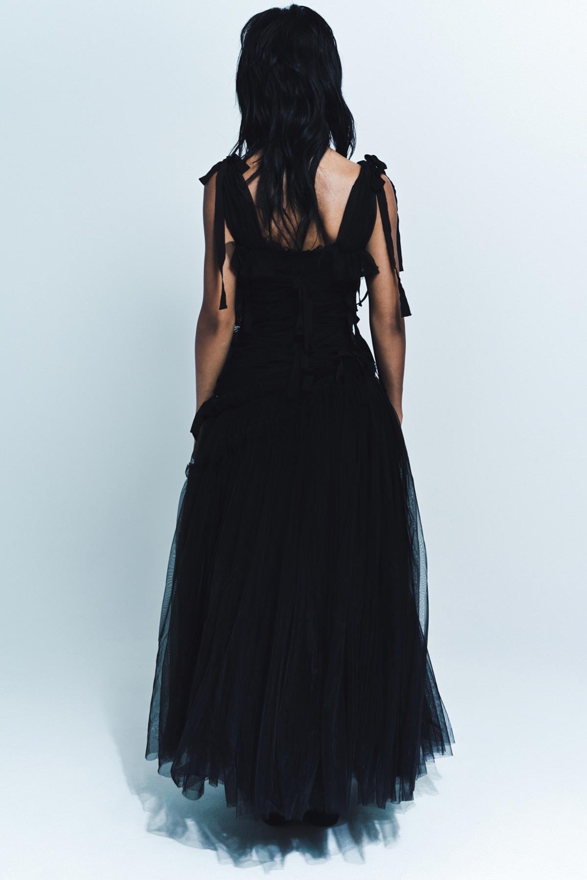 CAROLINE HU | TULLE BOWKNOT DRESS - MAXFIELD LA