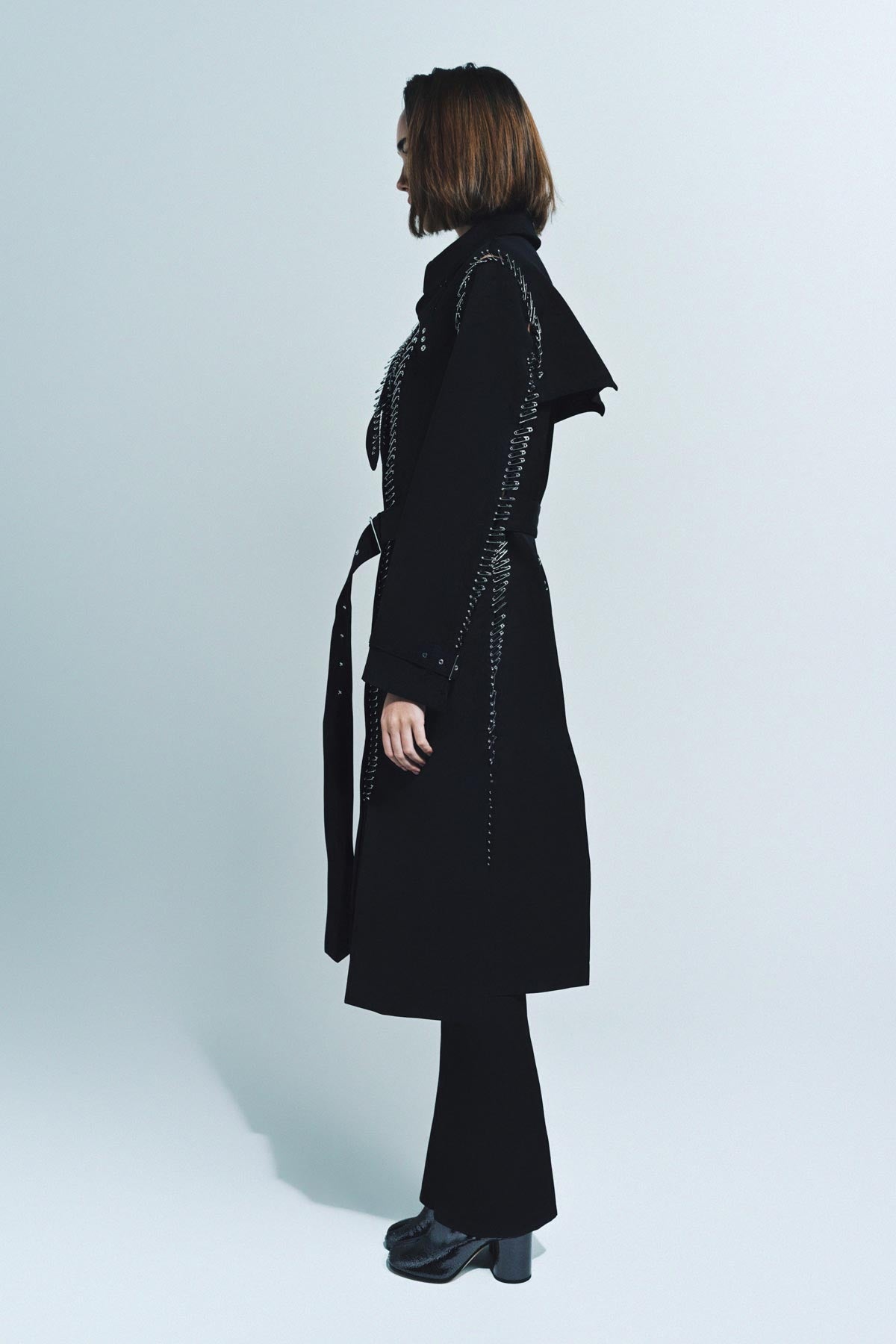 NOIR KEI NINOMIYA | WOOL SAFETY PIN COAT - MAXFIELD LA