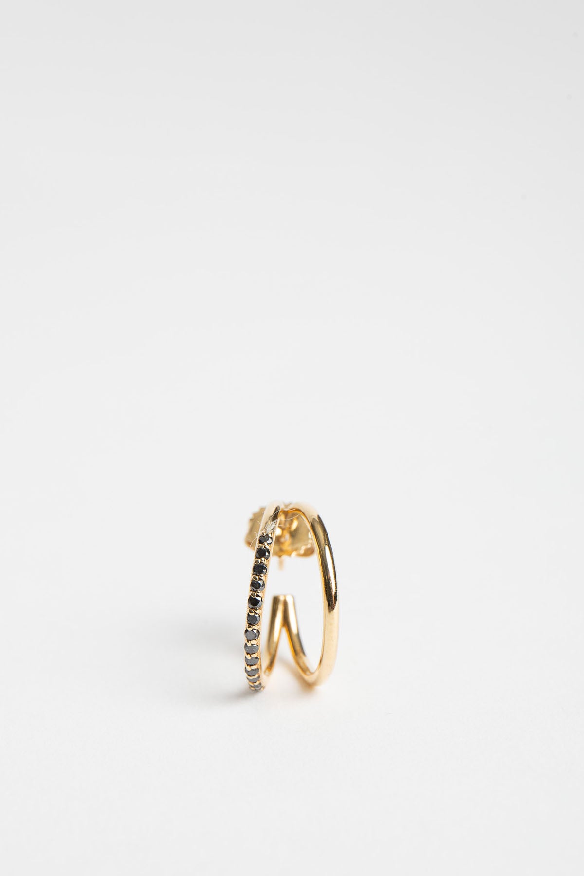 Joanne Fiske | Black Diamond Double Hoop Earring