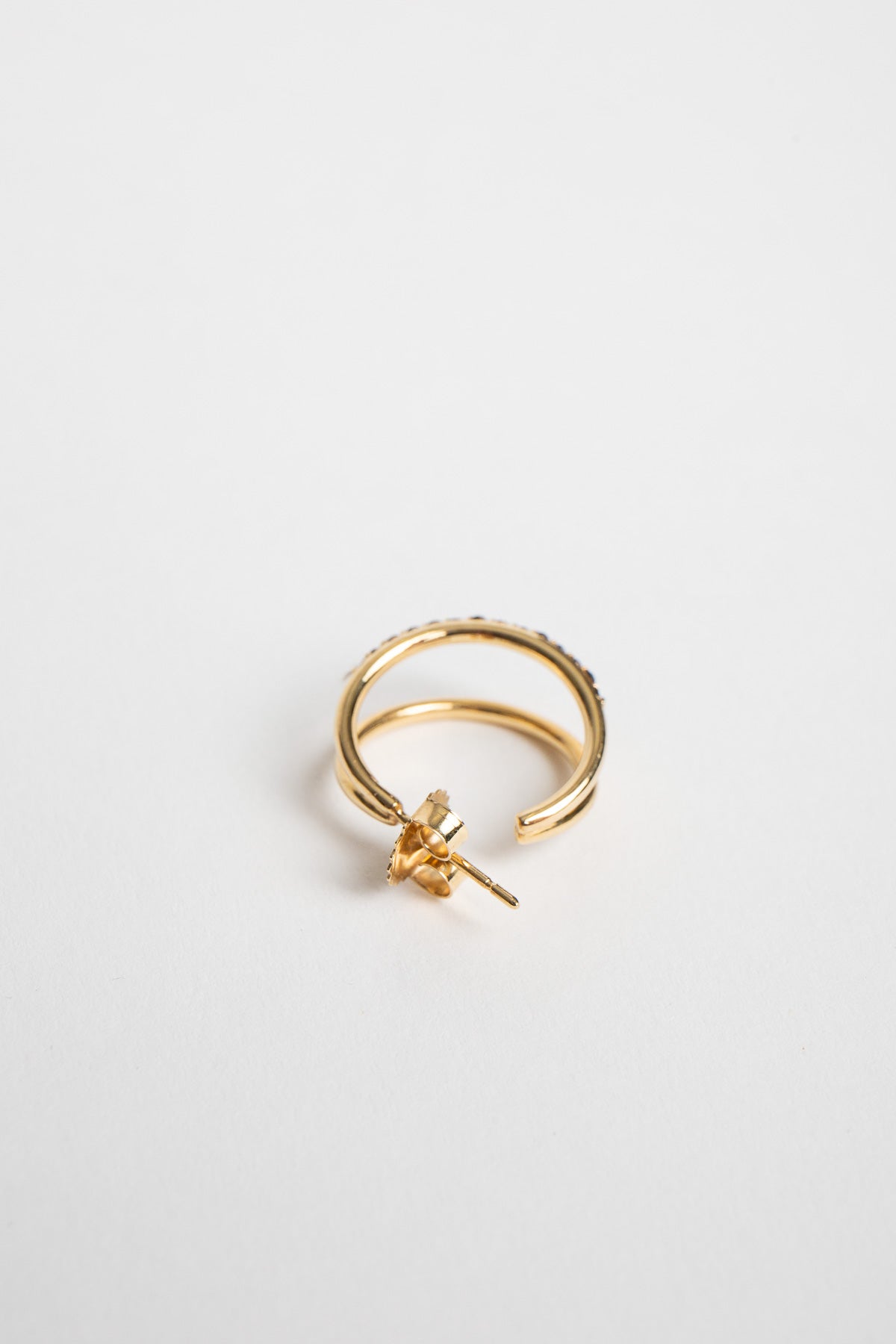 Joanne Fiske | Black Diamond Double Hoop Earring