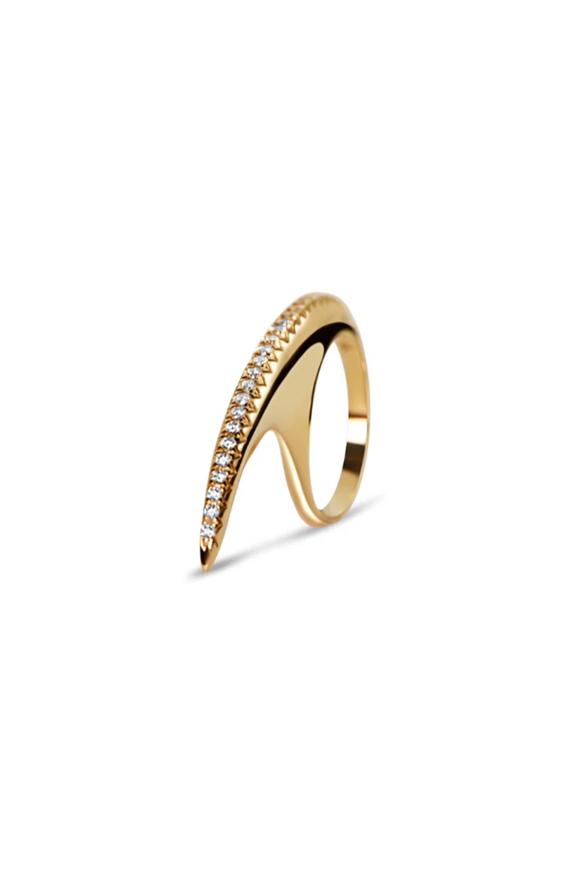 JOVANA DJURIC | MEDIUM YELLOW GOLD DIAMOND SLICE RING - MAXFIELD LA