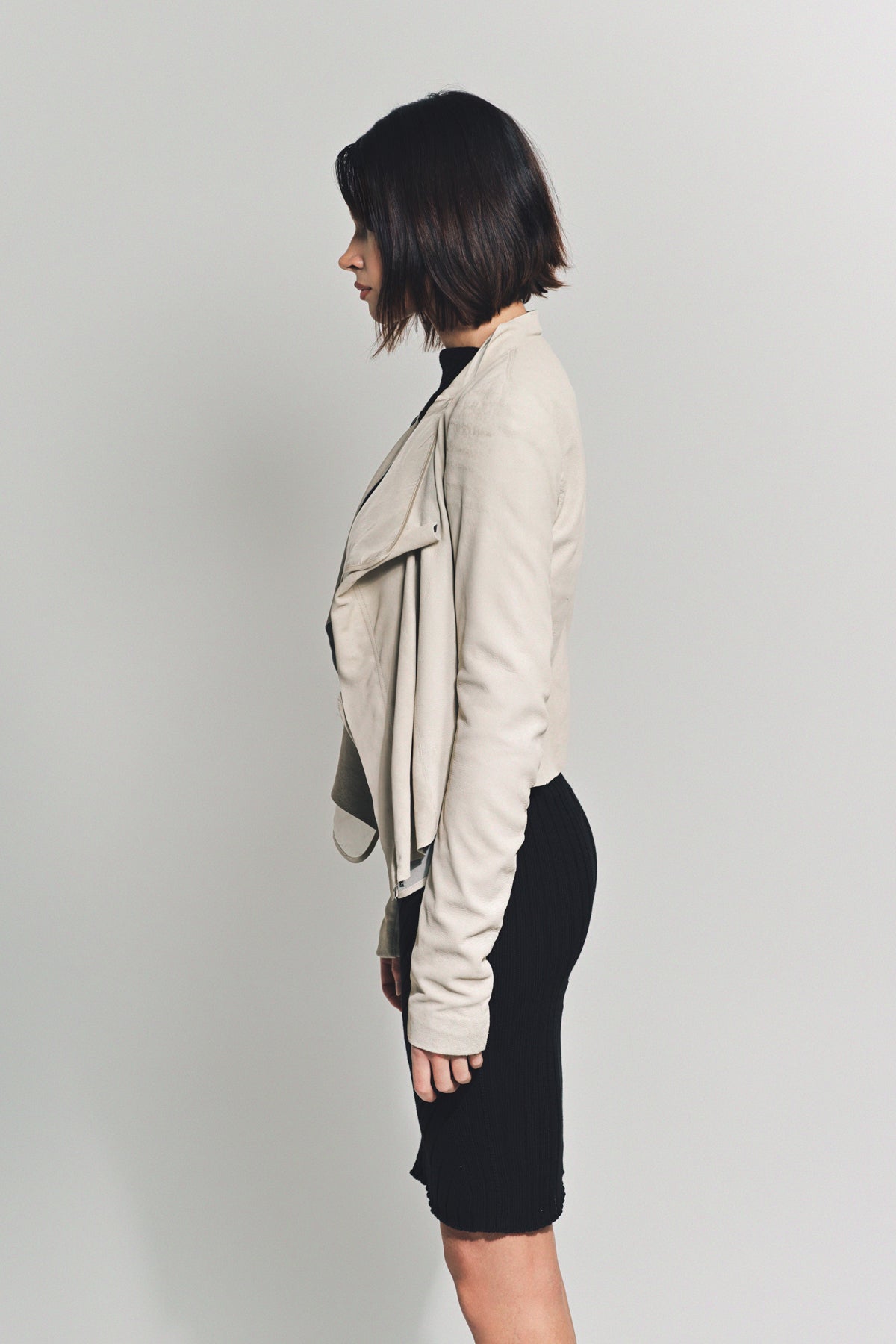 RICK OWENS | LOW NECK BIKER JACKET