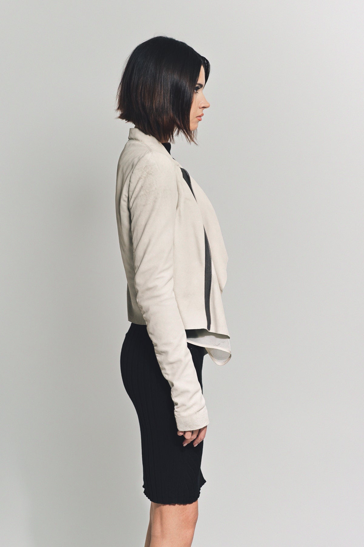 RICK OWENS | LOW NECK BIKER JACKET