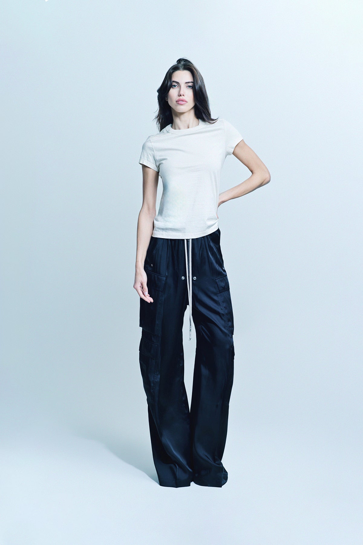 RICK OWENS | CROP LEVEL SHORT SLEEVE TEE - MAXFIELD LA