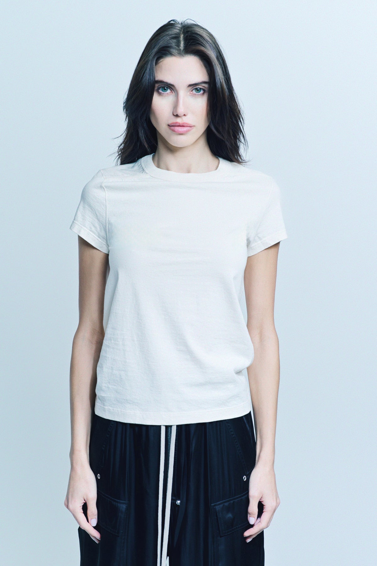 RICK OWENS | CROP LEVEL SHORT SLEEVE TEE - MAXFIELD LA