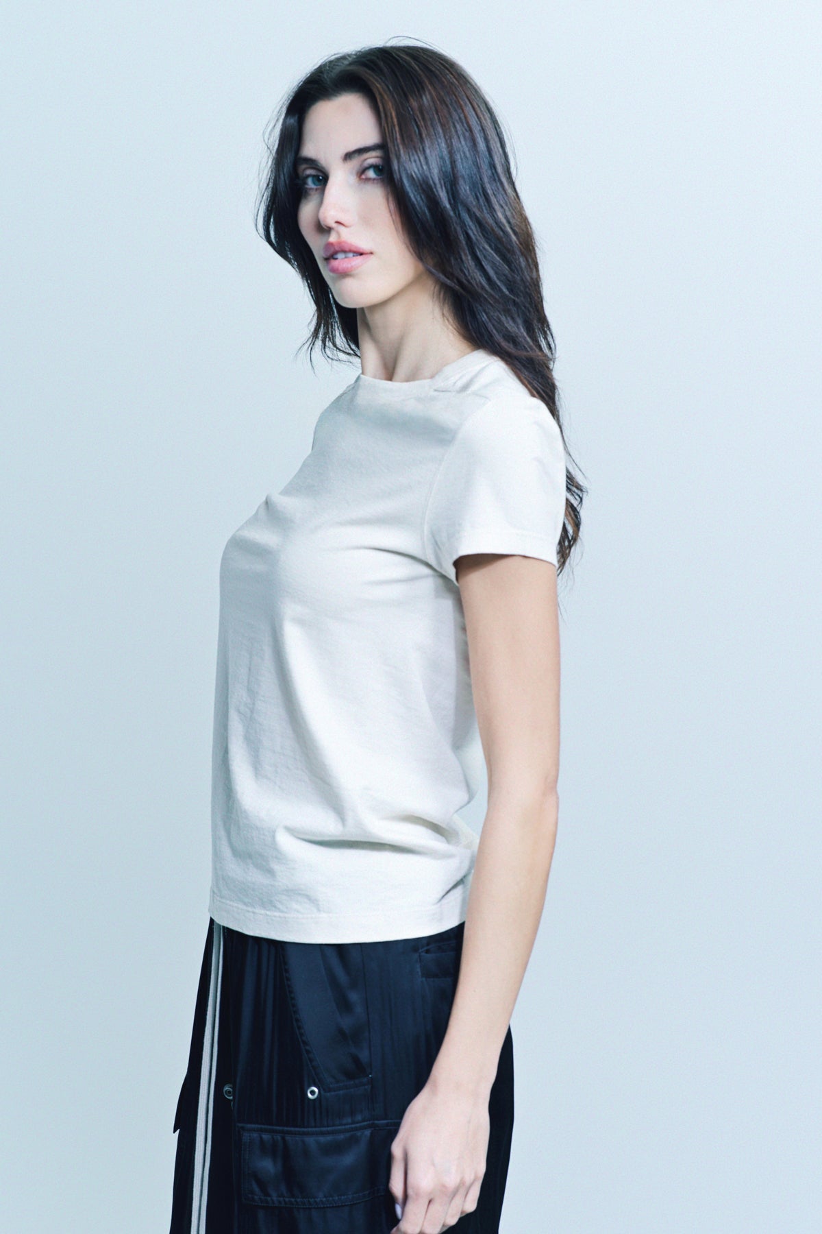 RICK OWENS | CROP LEVEL SHORT SLEEVE TEE - MAXFIELD LA