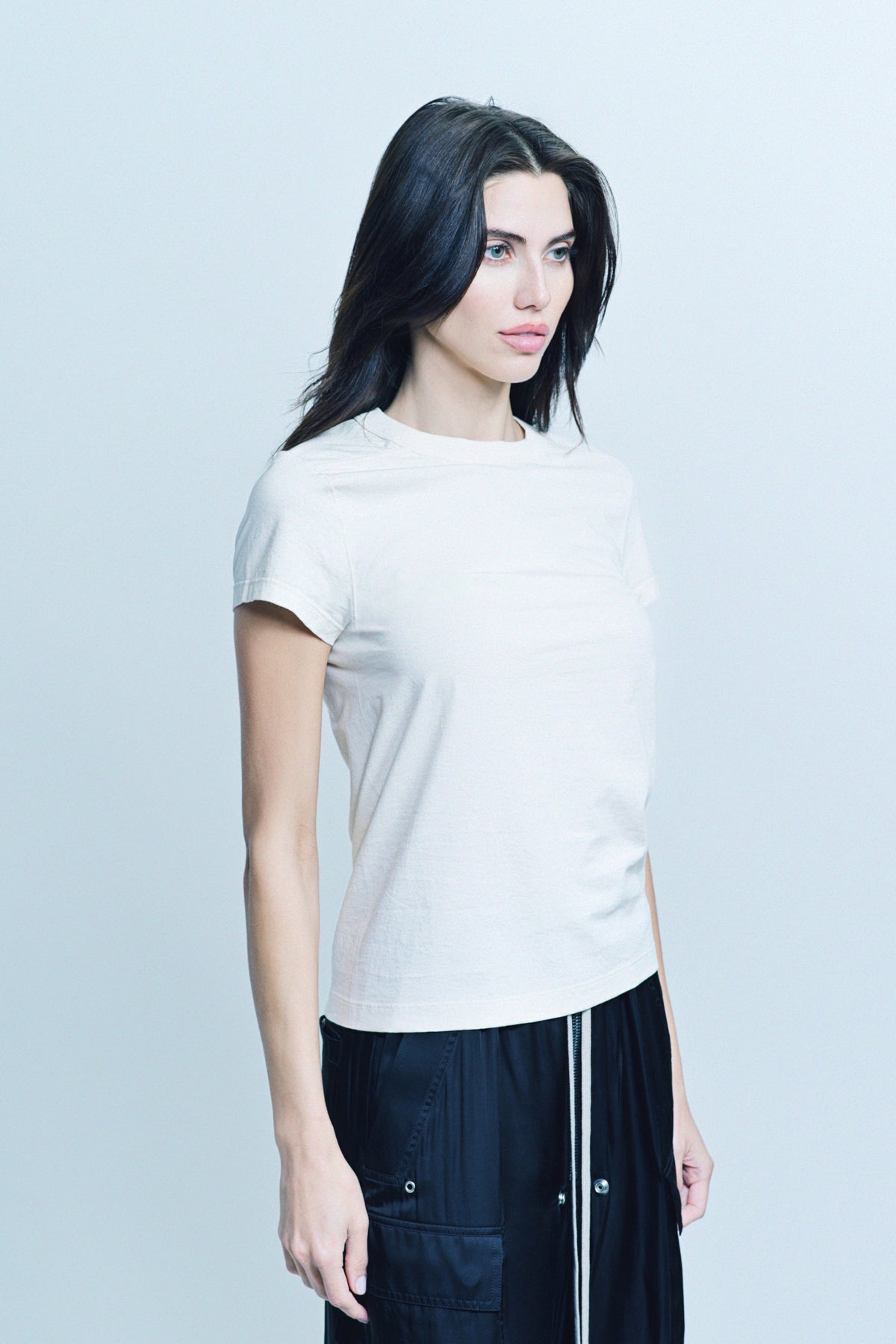 RICK OWENS | CROP LEVEL SHORT SLEEVE TEE - MAXFIELD LA