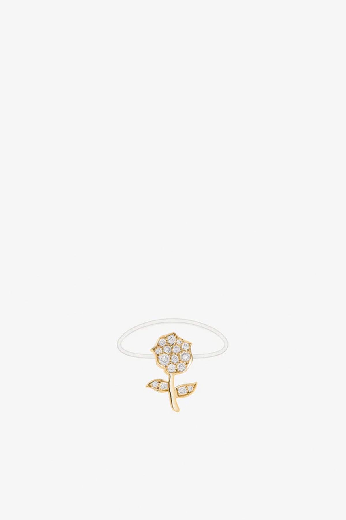 MYSTERYJOY | YELLOW GOLD ROSE ANTIQUE PAVED NYLON RING