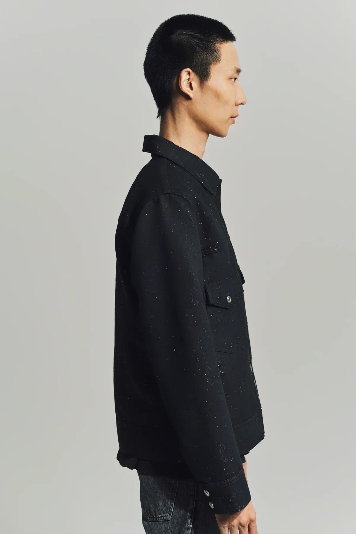 GIVENCHY | JACKET IN MONOGRAM 72 DENIM WITH SEQUINS