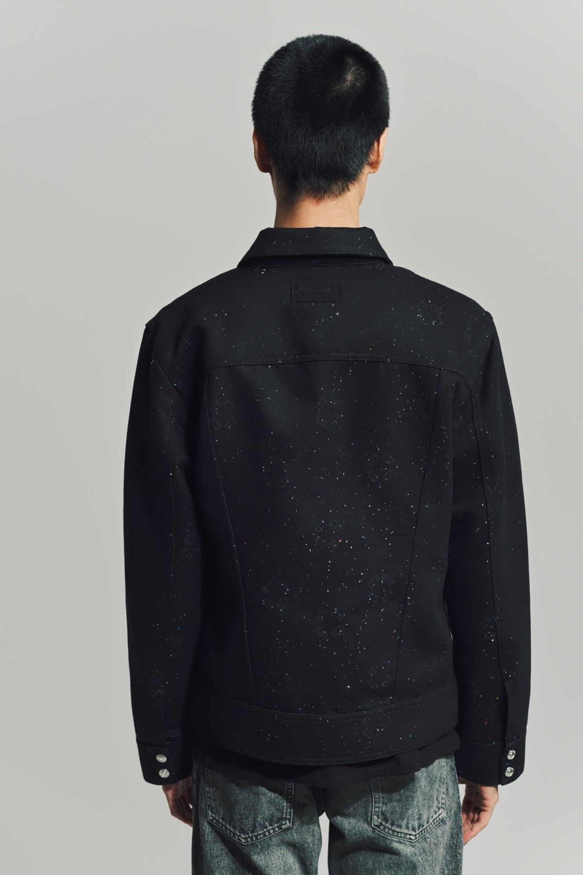 GIVENCHY | JACKET IN MONOGRAM 72 DENIM WITH SEQUINS - MAXFIELD LA