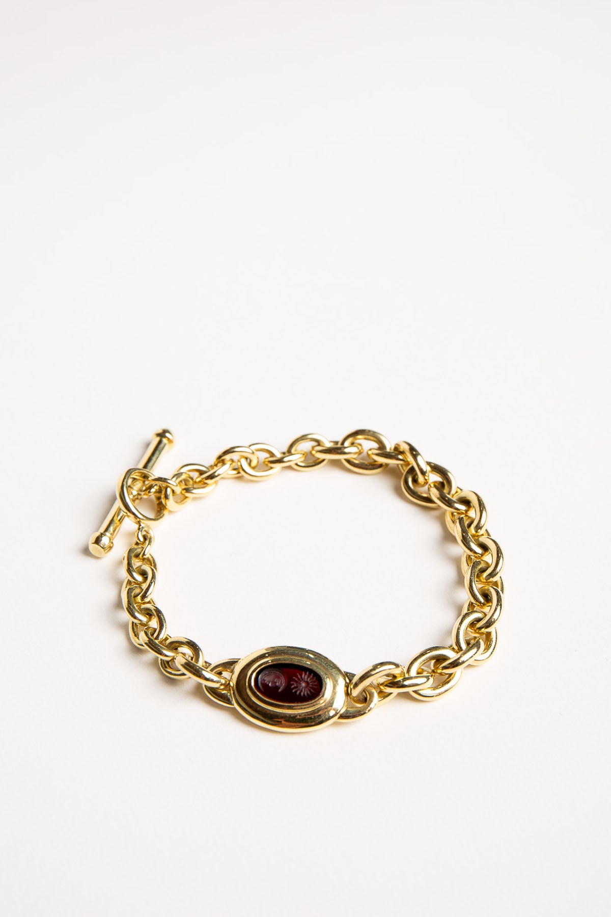 BARRY KIESELSTEIN-CORD | VINTAGE GOLD AND CARNELIAN INTAGLIO BRACELET