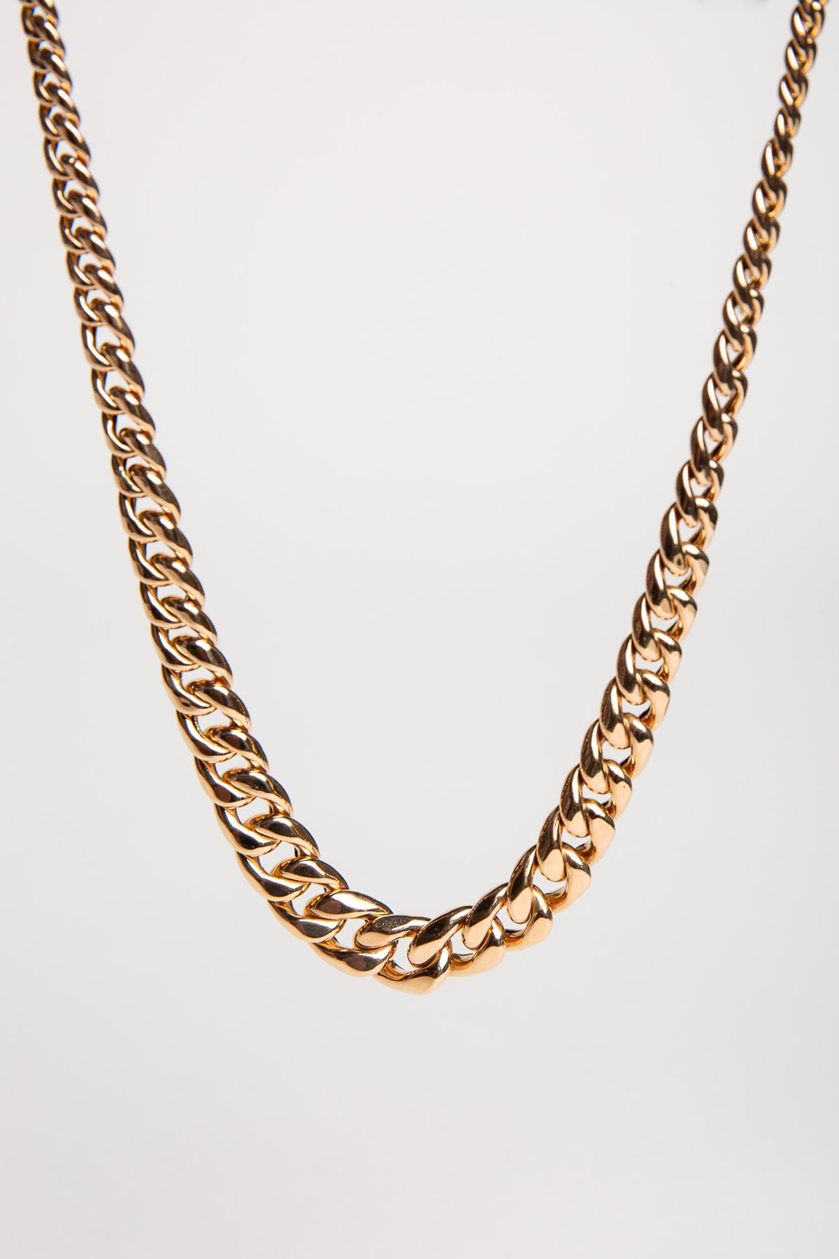 FRENCH | VINTAGE 18K PINK GOLD LINK NECKLACE