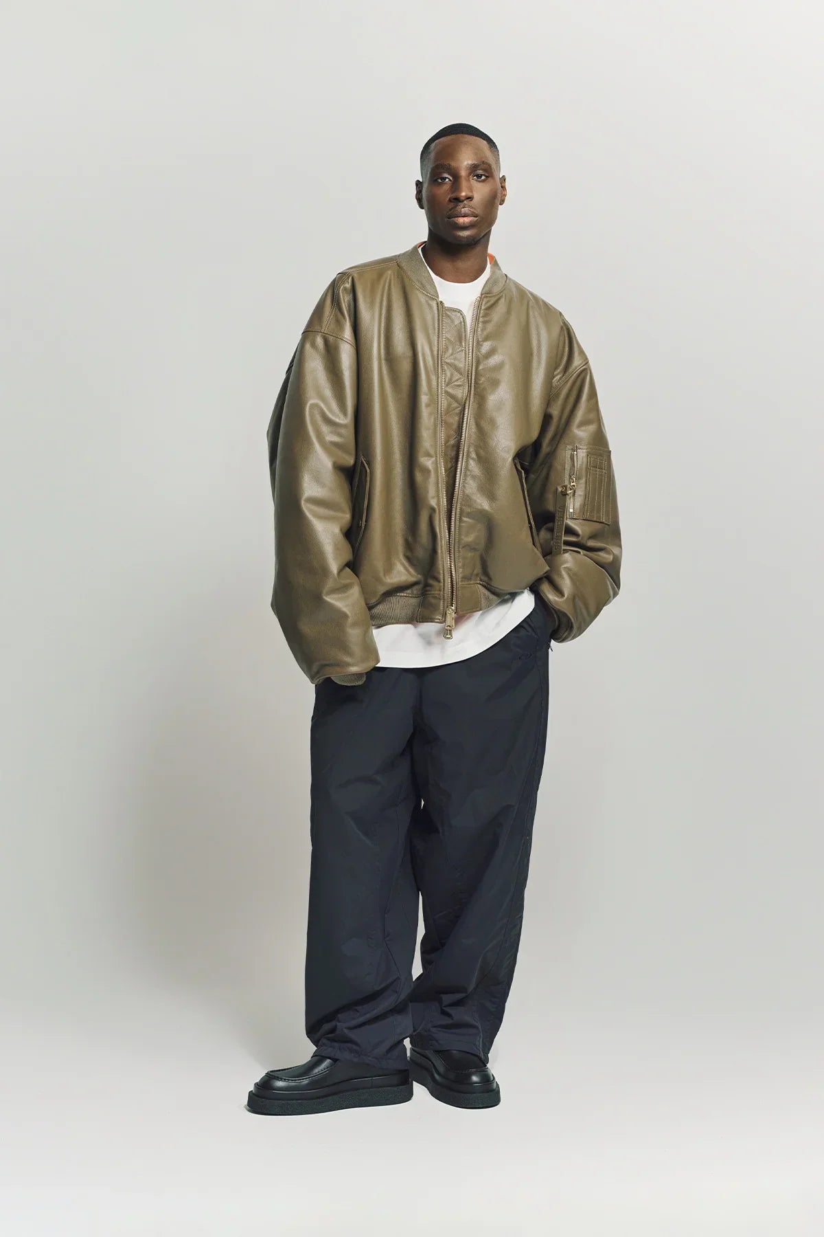 VETEMENTS | OVERSIZE LEATHER BOMBER JACKET