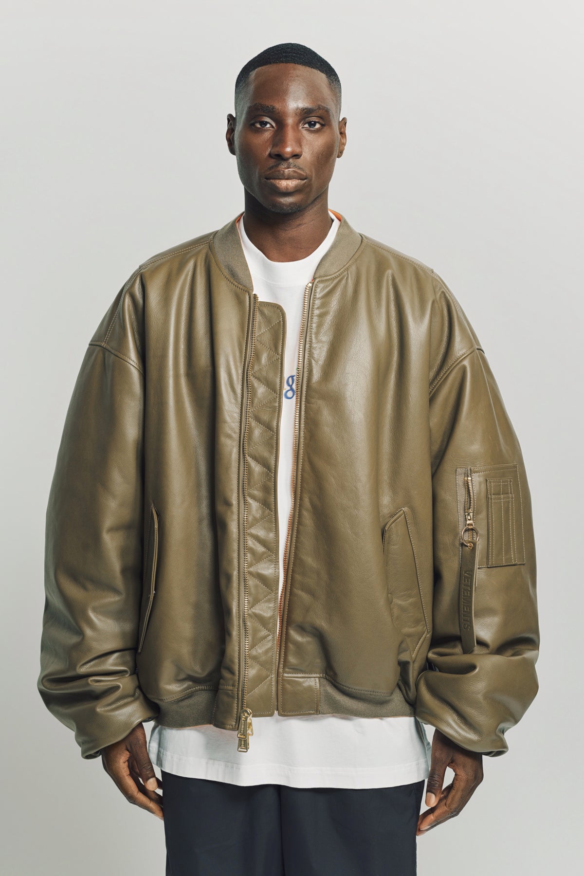 VETEMENTS | OVERSIZE LEATHER BOMBER JACKET