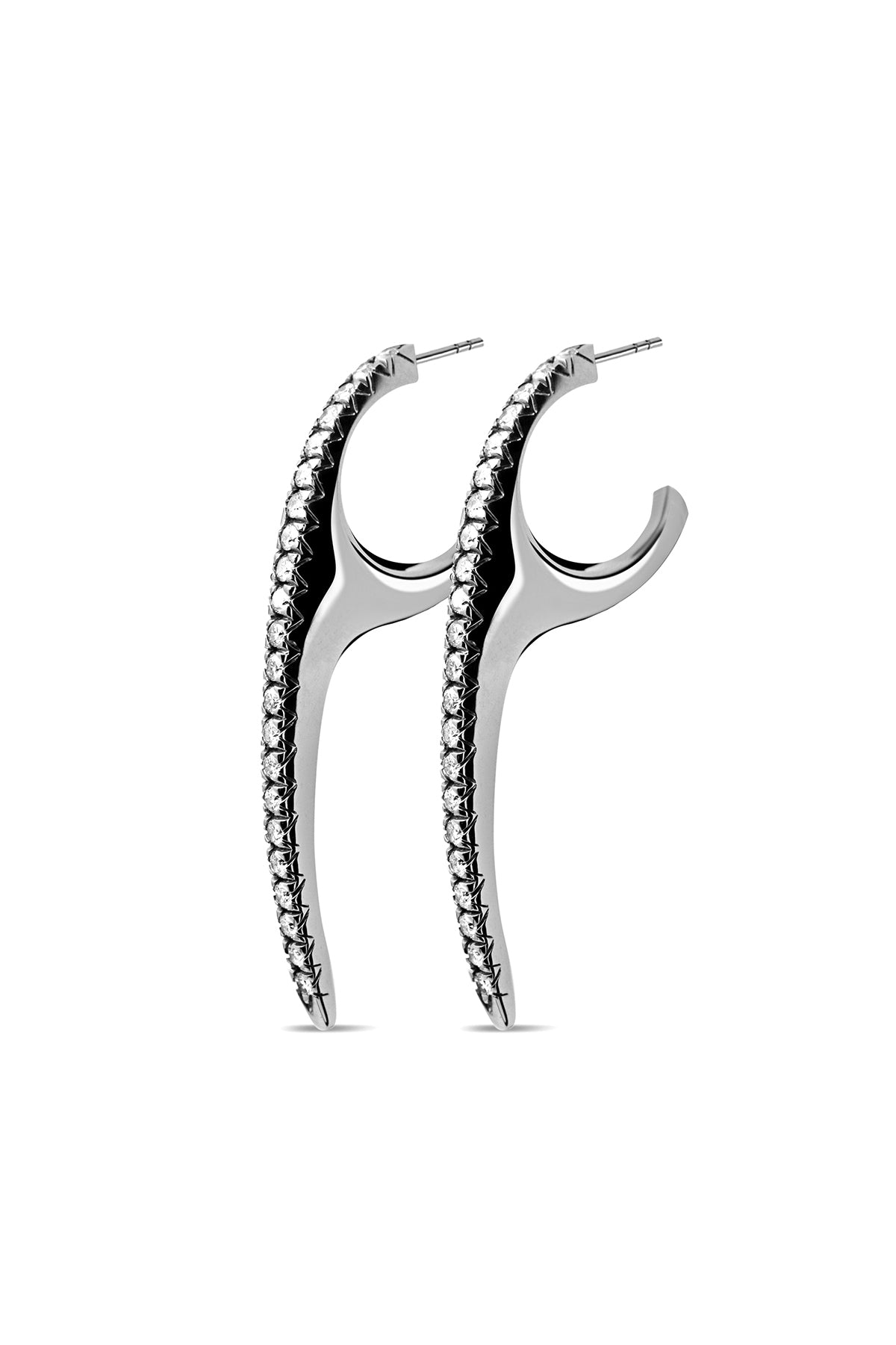 JOVANA DJURIC | MEDIUM SLICE DIAMOND HOOPS