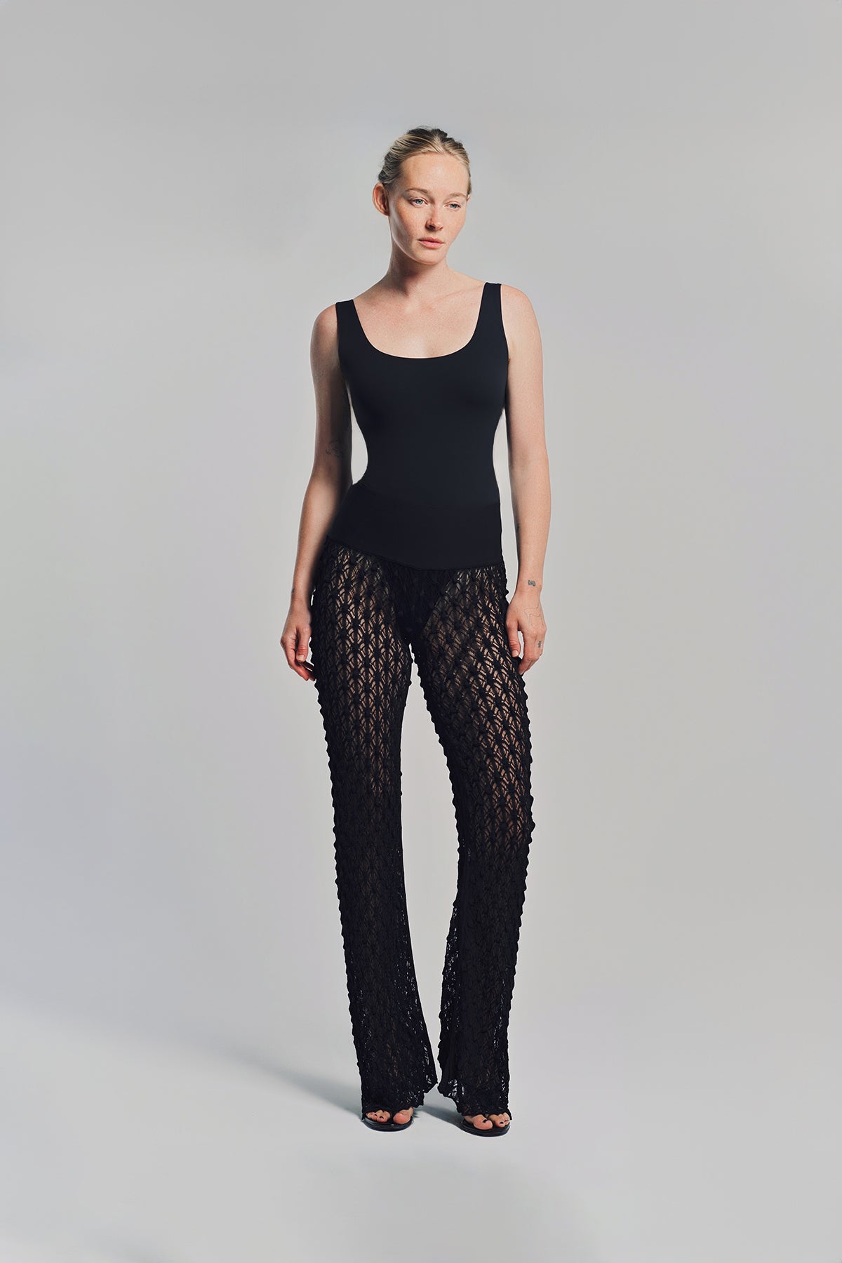 ALAÏA | LACE KNIT PANTS