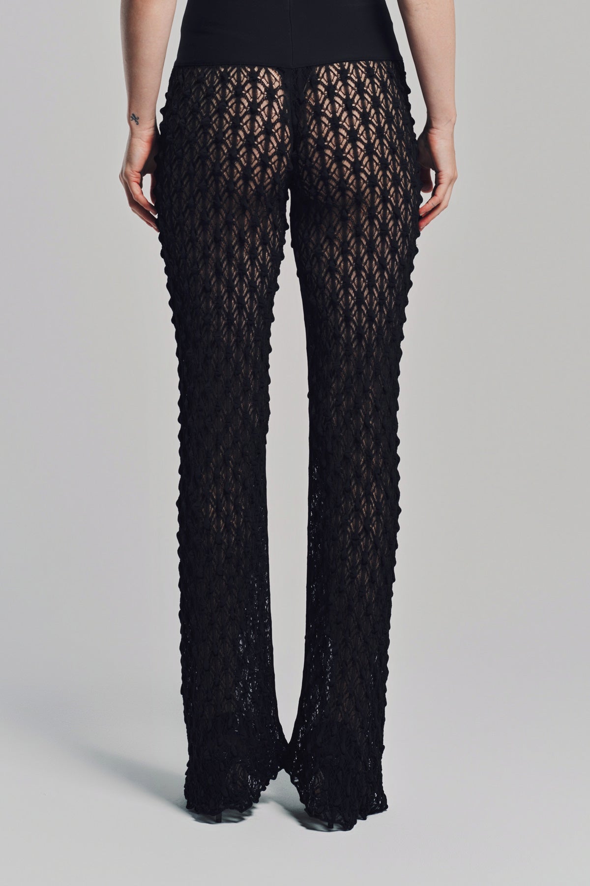ALAÏA | LACE KNIT PANTS