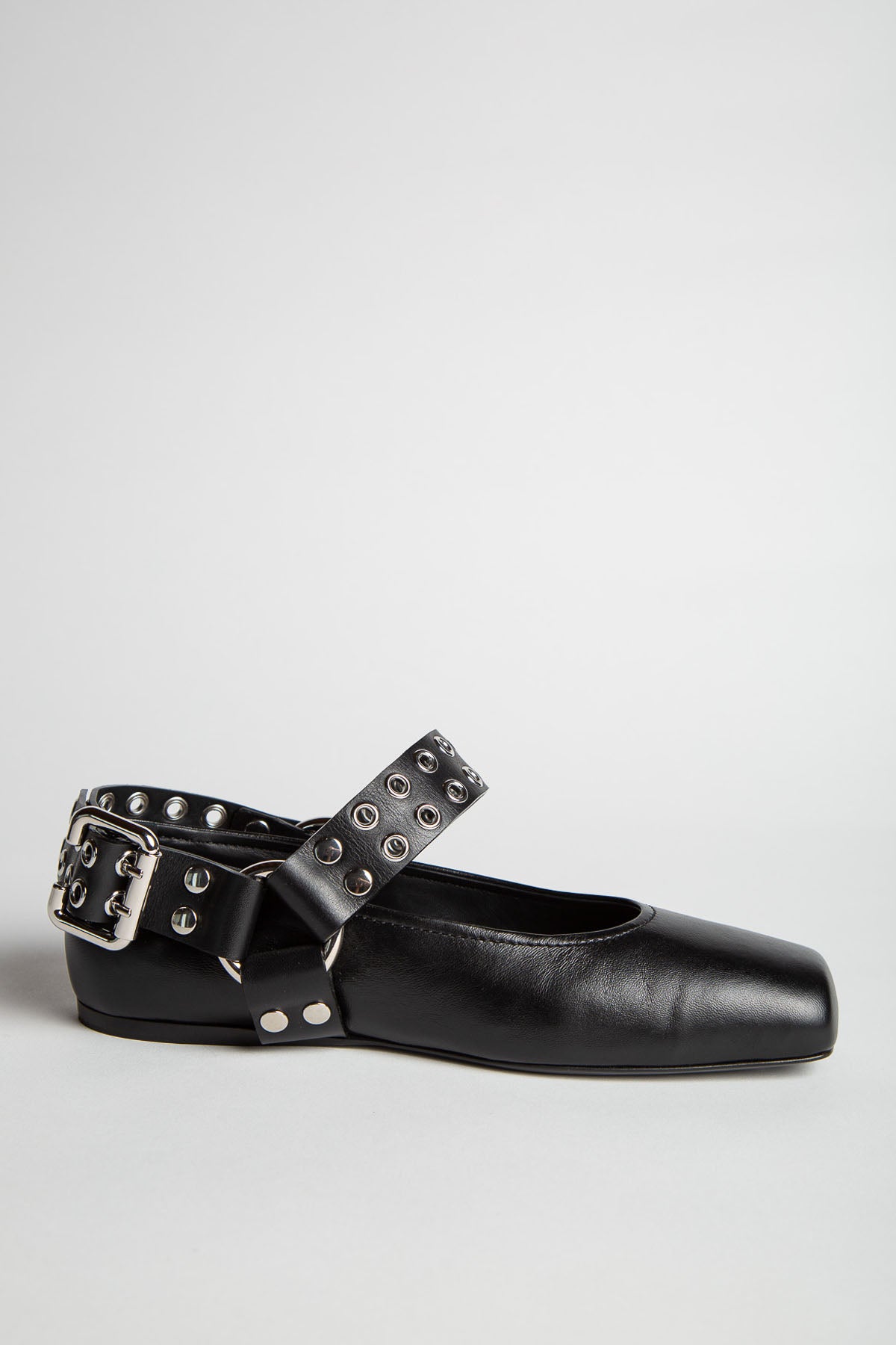 ALAÏA | SQUARE BIKER BALLET FLATS